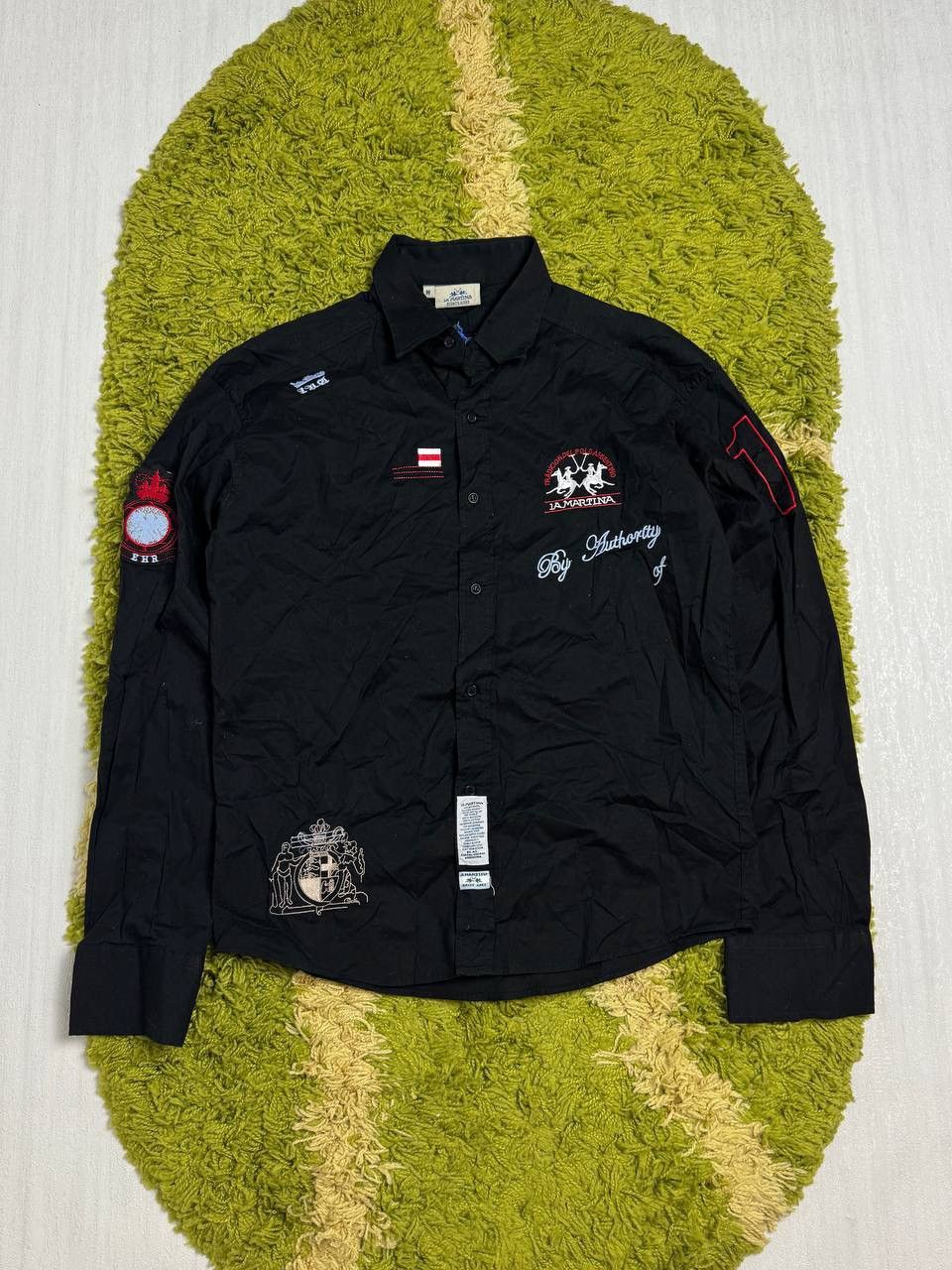 Polo Ralph Lauren VINTAGE OLDMONEY LA MARTINA BIG LOGO POLO BUTTON UP SHIRT Size US M / EU 48-50 / 2 - 1 Thumbnail