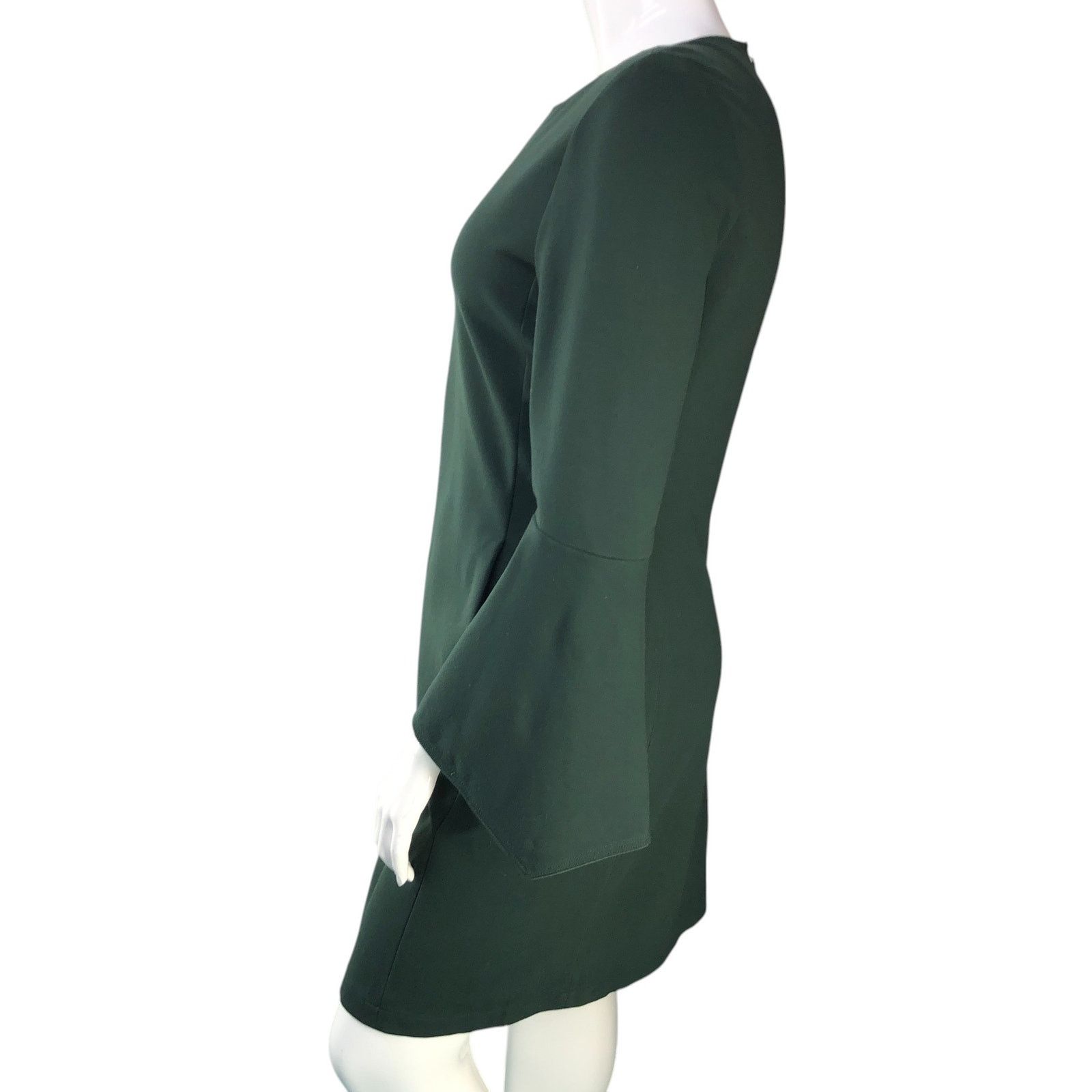 Lafayette 148 Size L Dress Flare Sleeve Round Neck POCKETS