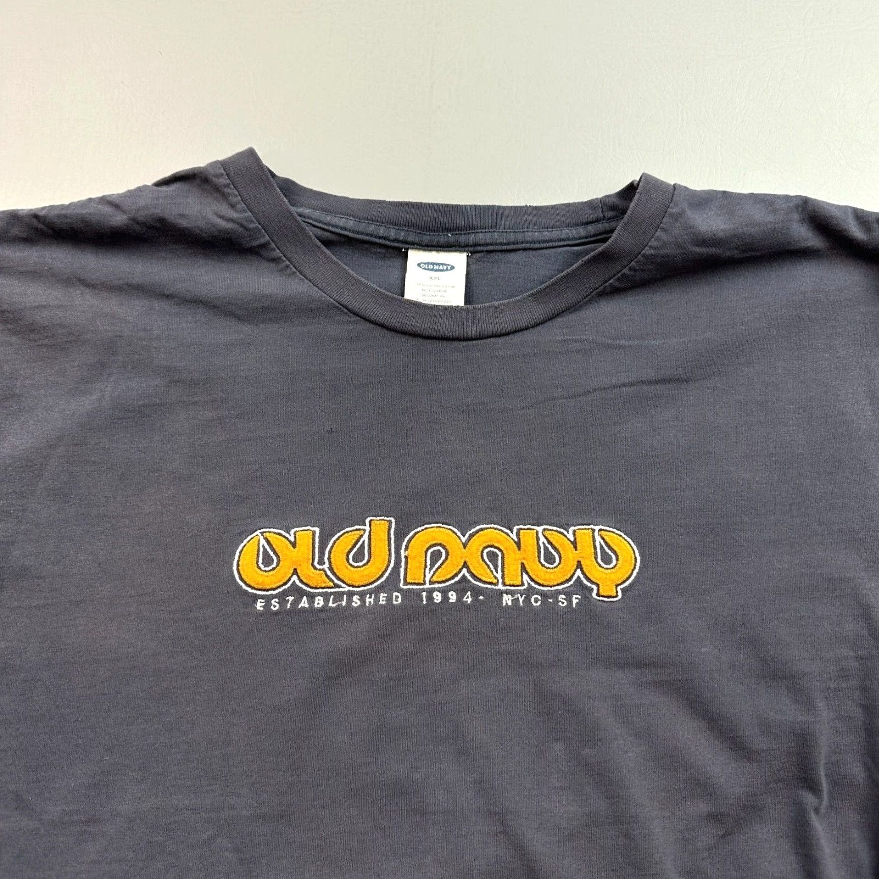 Old Navy Vintage Old Navy Shirt Mens 2XL Gray Long Sleeve Logo Spell Out Skate Punk Y2K Size US XXL / EU 58 / 5 - 4 Thumbnail