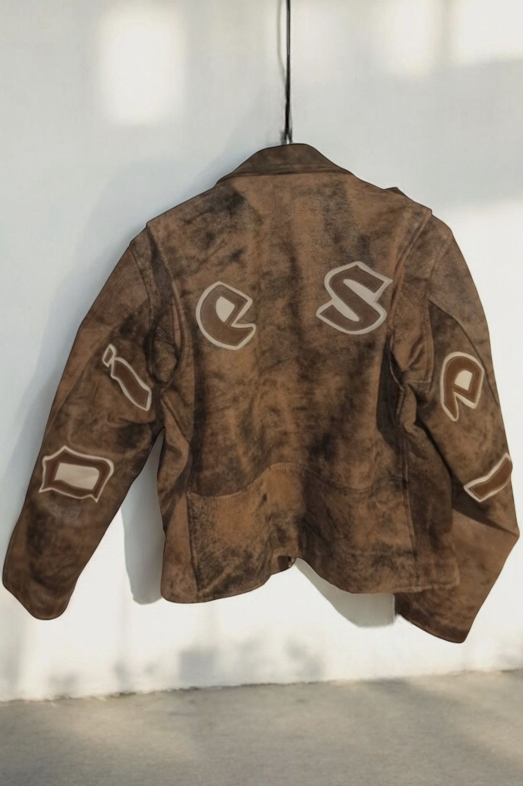 Diesel Diesel Vintage 90’s Leather Bomber Motor Jacket Spellout Size US XL / EU 56 / 4 - 1 Thumbnail