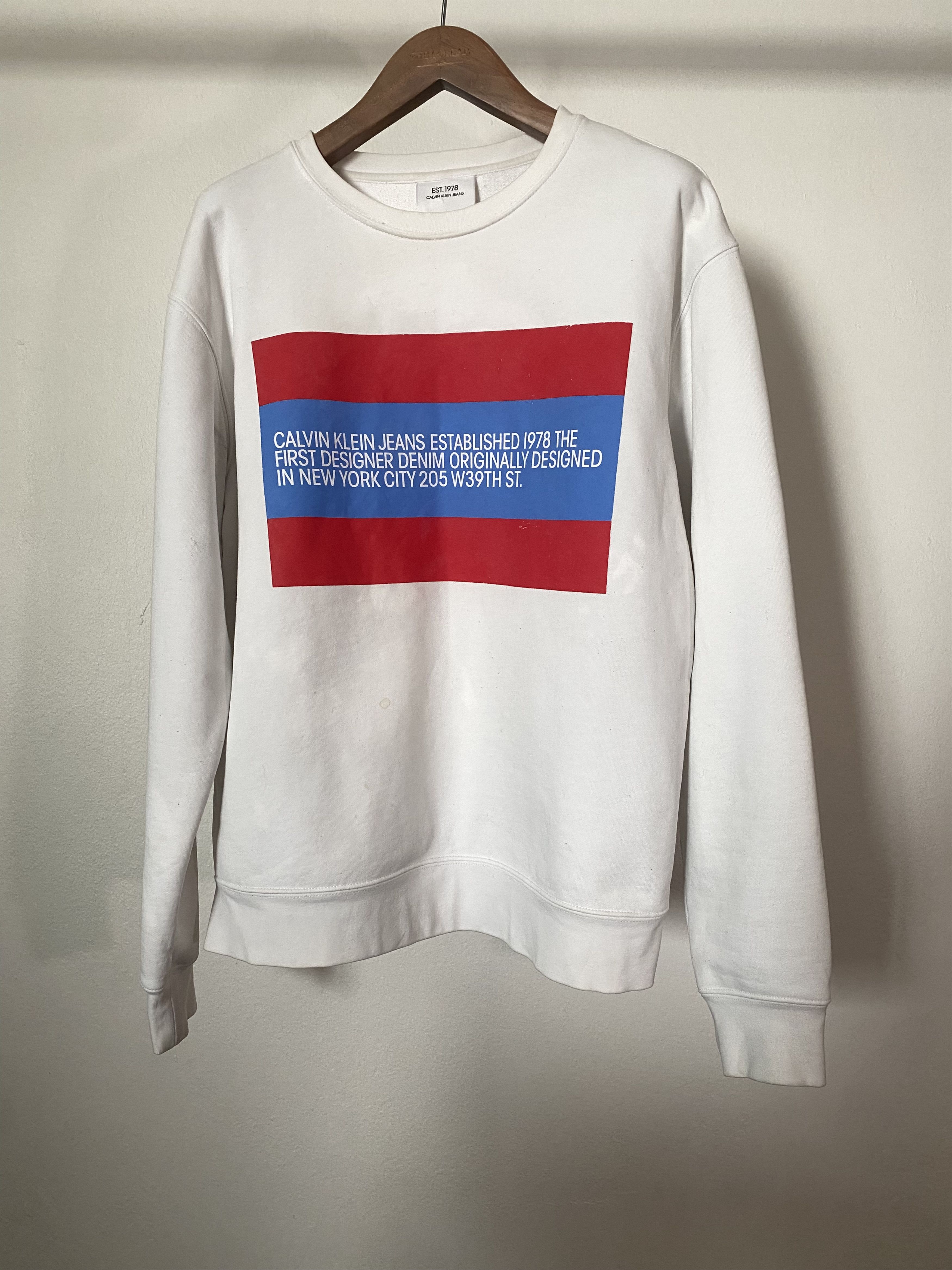CK by Raf Simons Leather Patch Logo Sweater