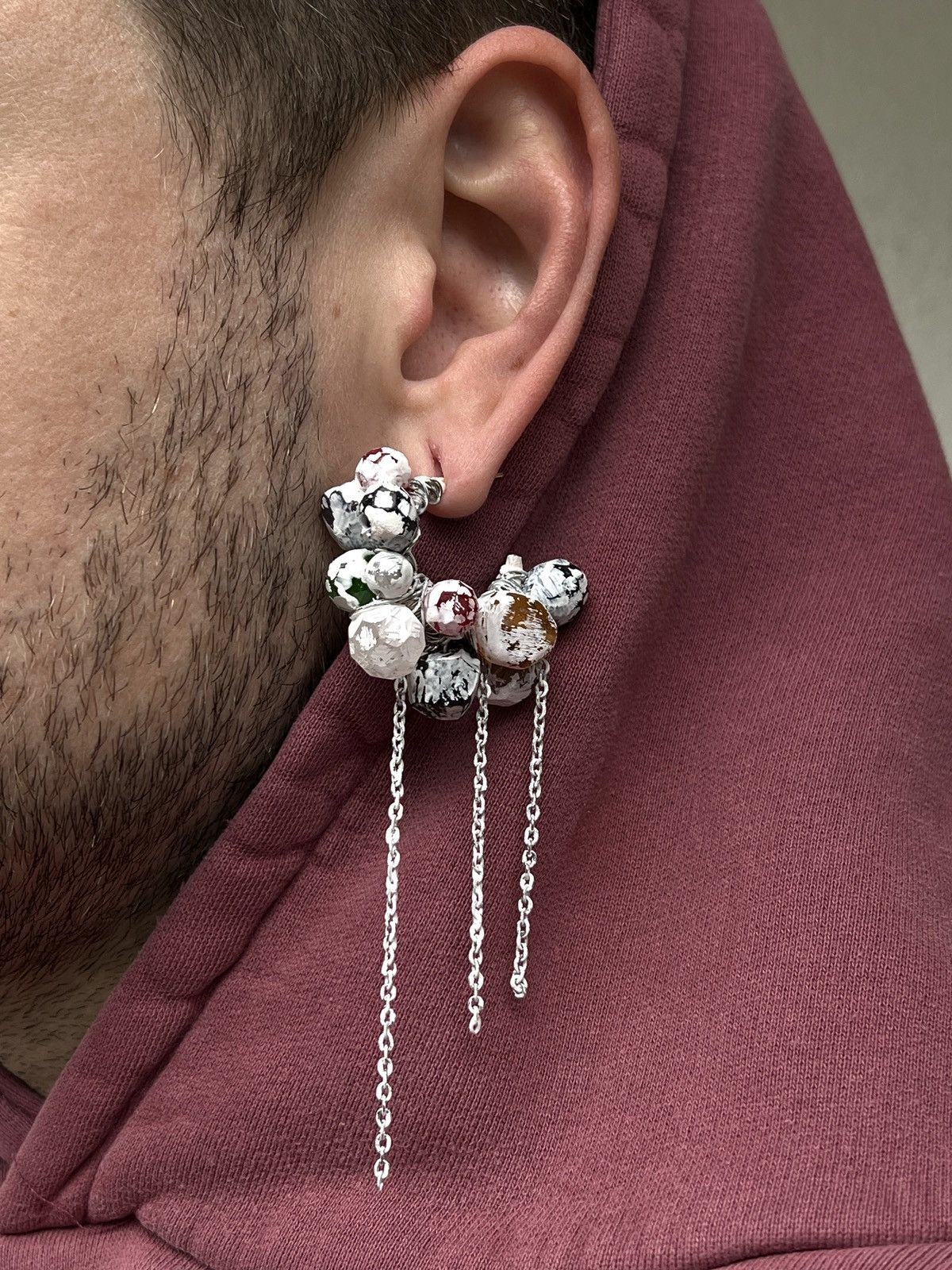 Seditionaries oversized chains punk stud earring margiela hysteric vibe Size ONE SIZE - 1 Thumbnail