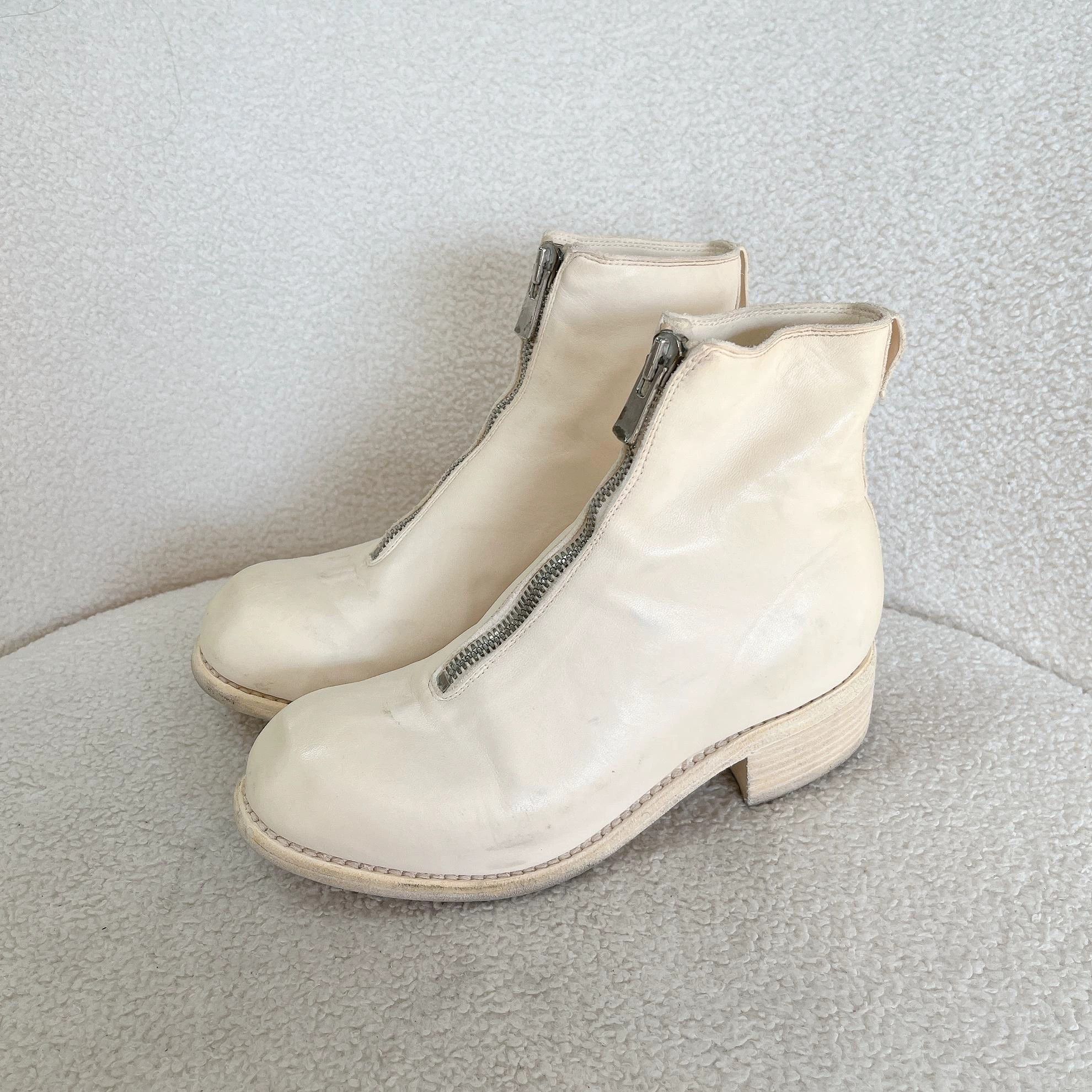 Guidi Guid White Short Boots 37.5 (Used) Size US 7 / IT 37 - 1 Thumbnail