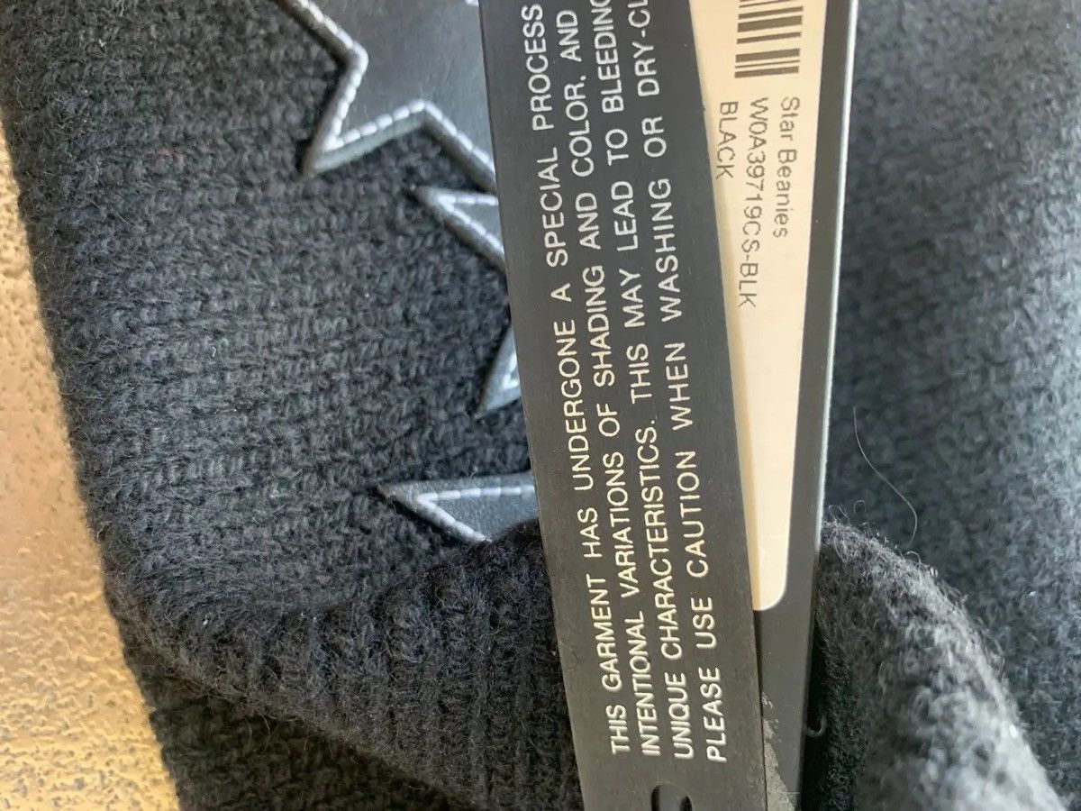 Amiri Cashmere Star Beanie in Black Size ONE SIZE - 3 Thumbnail