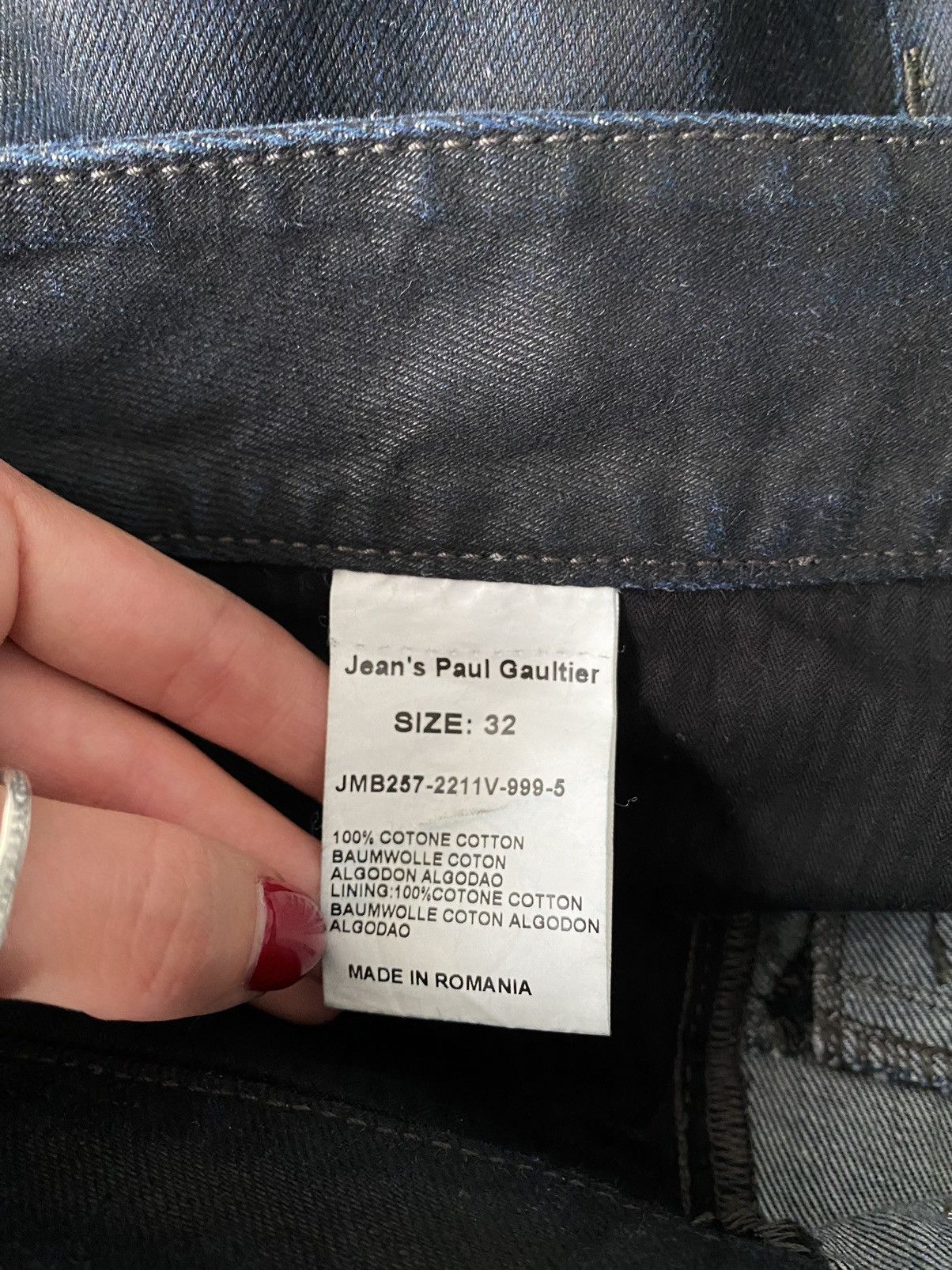 Jean Paul Gaultier Jean Paul Gaultier Waxed Denim Jeans Size:32 Size US 32 / EU 48 - 11 Thumbnail