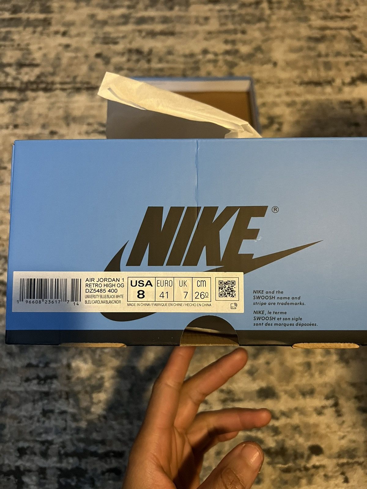 Nike Jordan 1 university blue Size US 8 / EU 41 - 7 Thumbnail