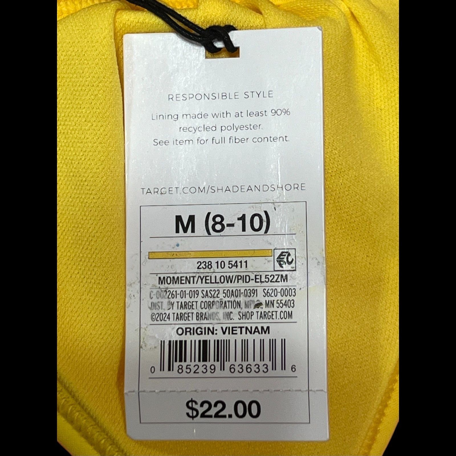 Other Shade & Shore - Women's Ring Front Triangle Bikini Top - Yel Size ONE SIZE - 6 Thumbnail
