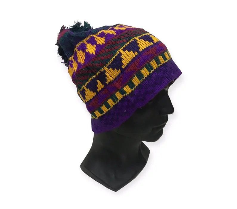 Vintage Rodeo Navajo Bobble Beanie Hat Size ONE SIZE - 1 Thumbnail