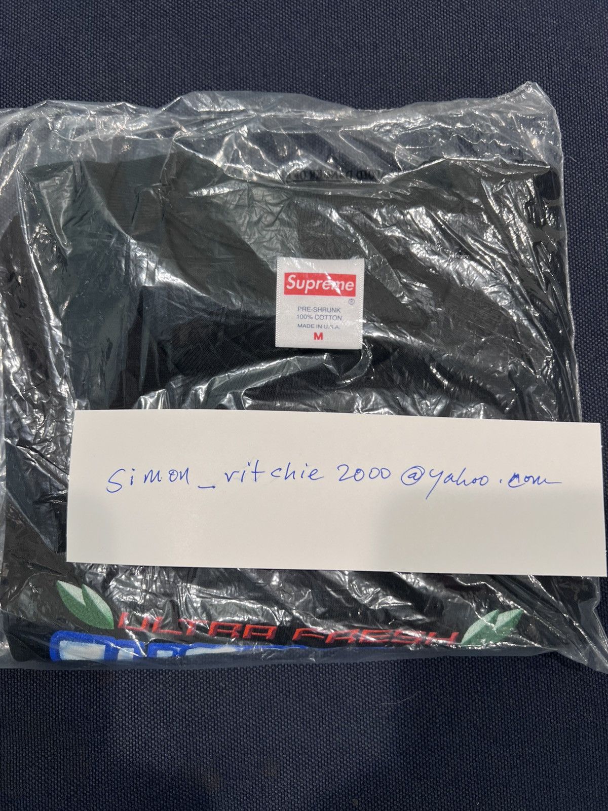 Supreme Supreme Ultra Fresh Tee, DSWT, FW20, black medium Size US M / EU 48-50 / 2 - 2 Thumbnail