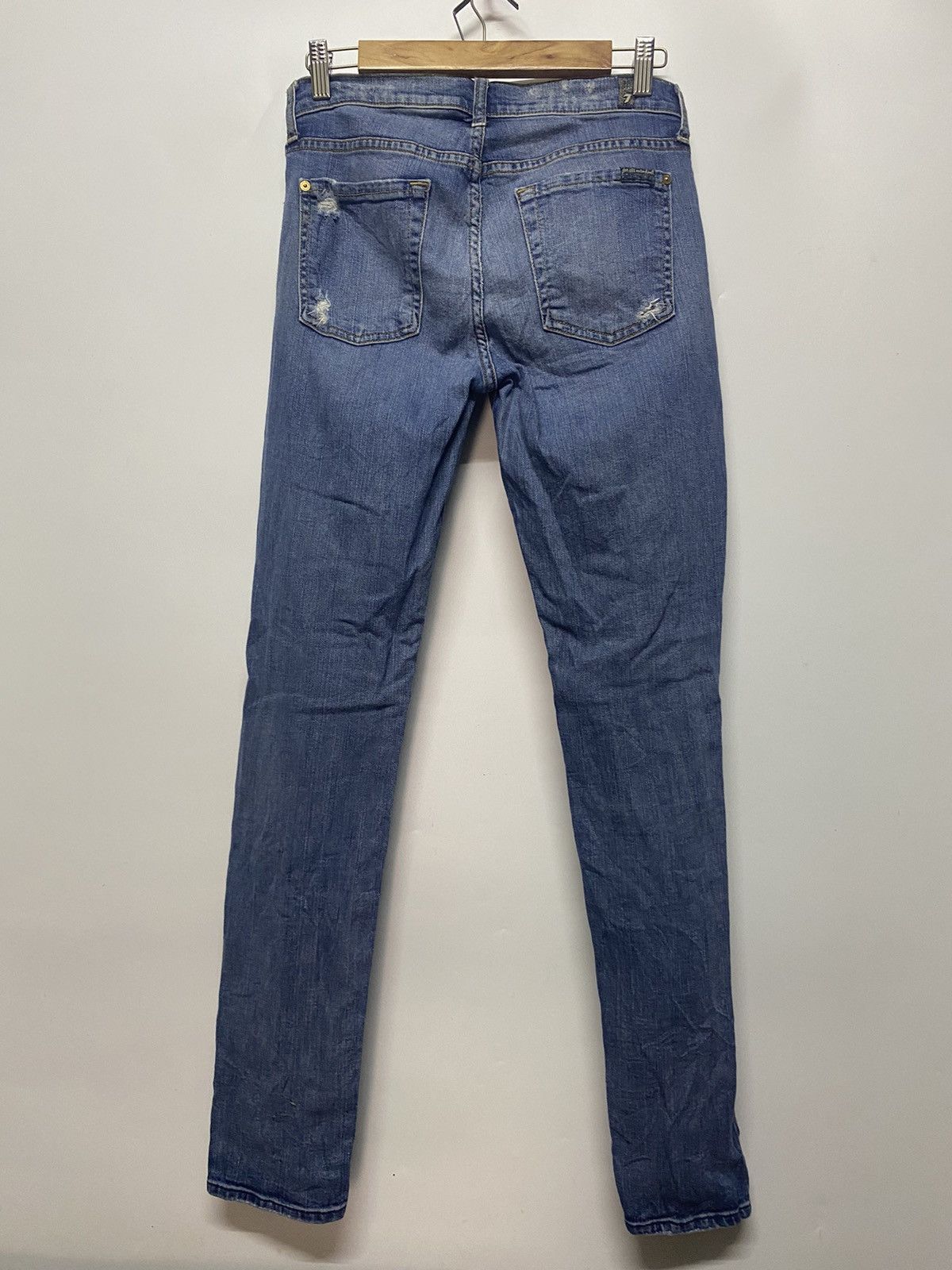 7 For All Mankind 7 For All Mankind Distressed Denim Jeans Stretch Size 29" - 2 Thumbnail