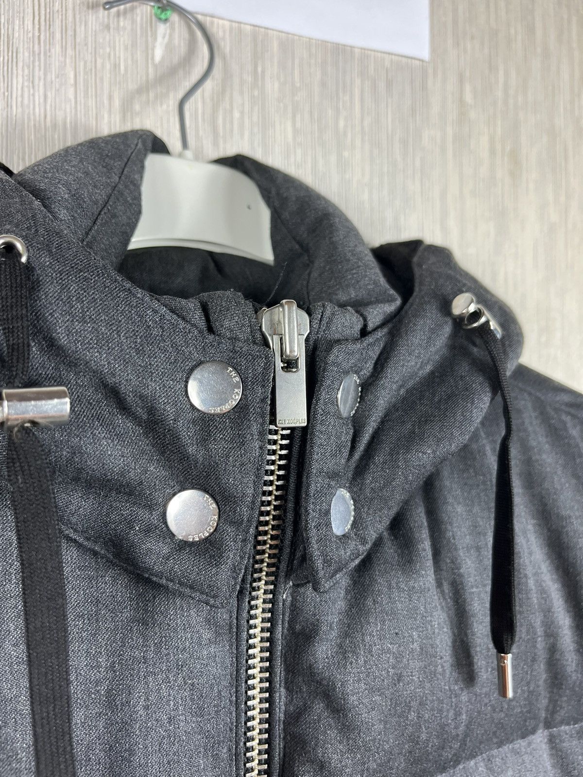 Designer × The Kooples The Kooples wool down puffer jacket hooded leather acs Size US M / EU 48-50 / 2 - 10 Thumbnail