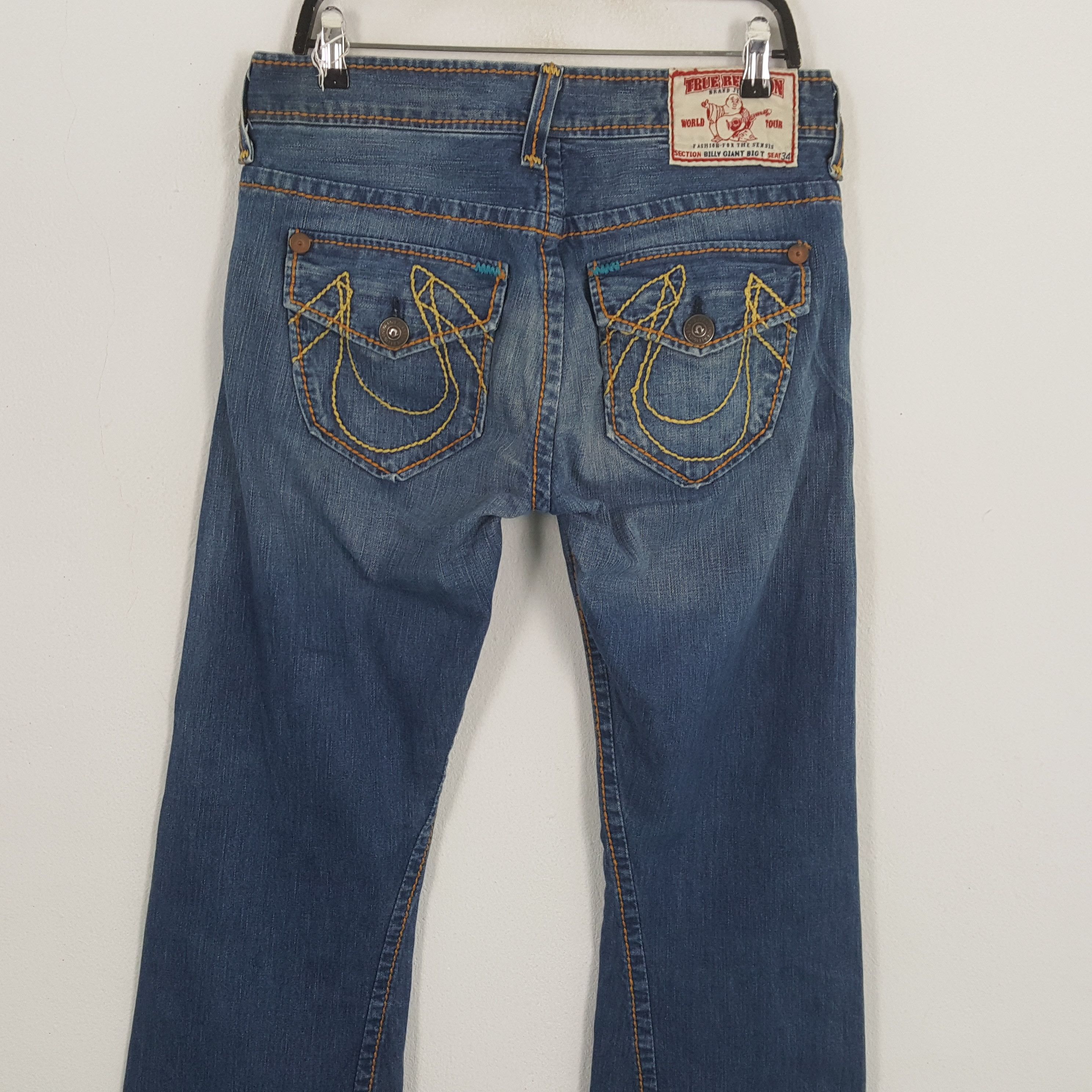 True Religion × Vintage TRUE RELIGION Streetwear Style Billy Giant Big T Jeans Size US 33 - 2 Thumbnail