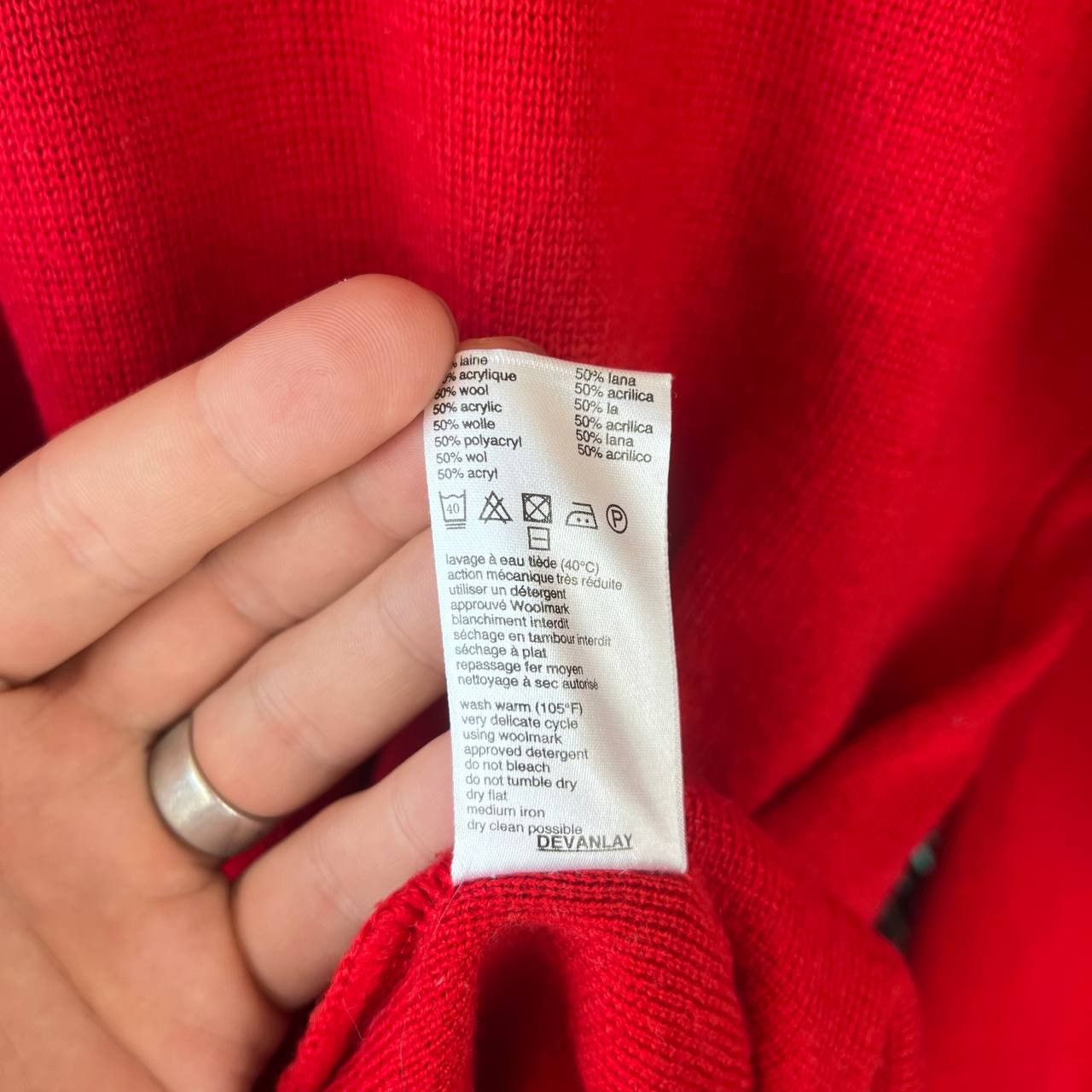 Lacoste Lacoste Sport Red Wool Sweater Jumper Pullover Size 6 Size US XL / EU 56 / 4 - 9 Thumbnail