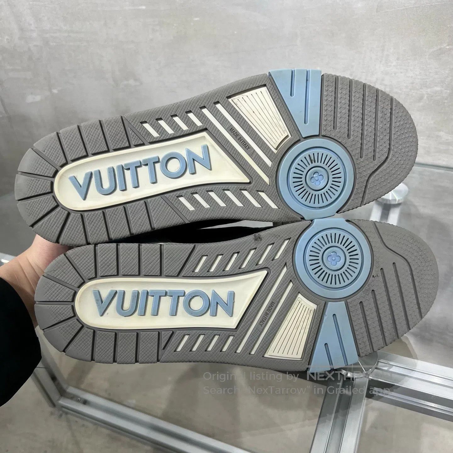 Louis Vuitton Louis Vuitton Trainer Black and Blue Velcro shoes Size US 9 / EU 42 - 7 Thumbnail