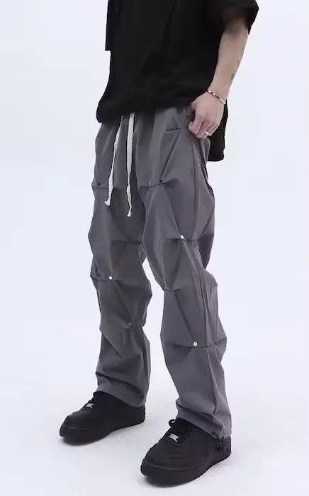 Japanese Brand × Vintage Stack Pleated Gray Sweatpants Size US 32 / EU 48 - 1 Thumbnail