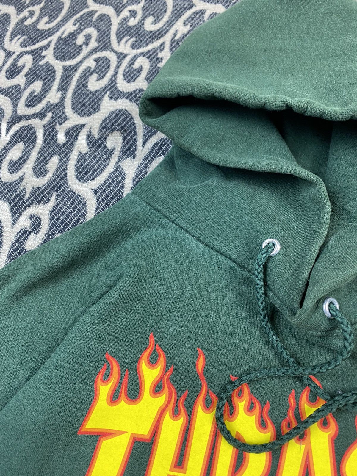 Thrasher Vintage Thrasher Magazine Flame Logo Green Hoodie Size US M / EU 48-50 / 2 - 8 Thumbnail