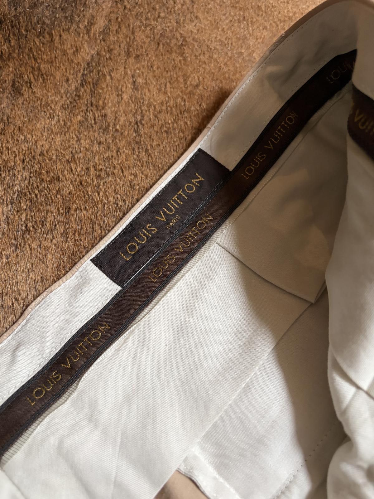Louis Vuitton Louis Vuitton Tailored Cotton Trousers – Beige Size US 34 / EU 50 - 2 Thumbnail