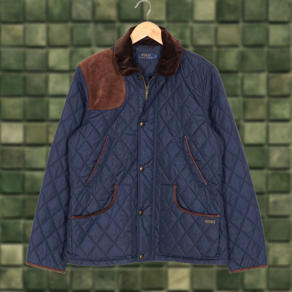 Polo Ralph Lauren POLO RALPH LAUREN Jacket Women Size L Blue Quilted MJ6008 Size L / US 10 / IT 46 - 1 Thumbnail