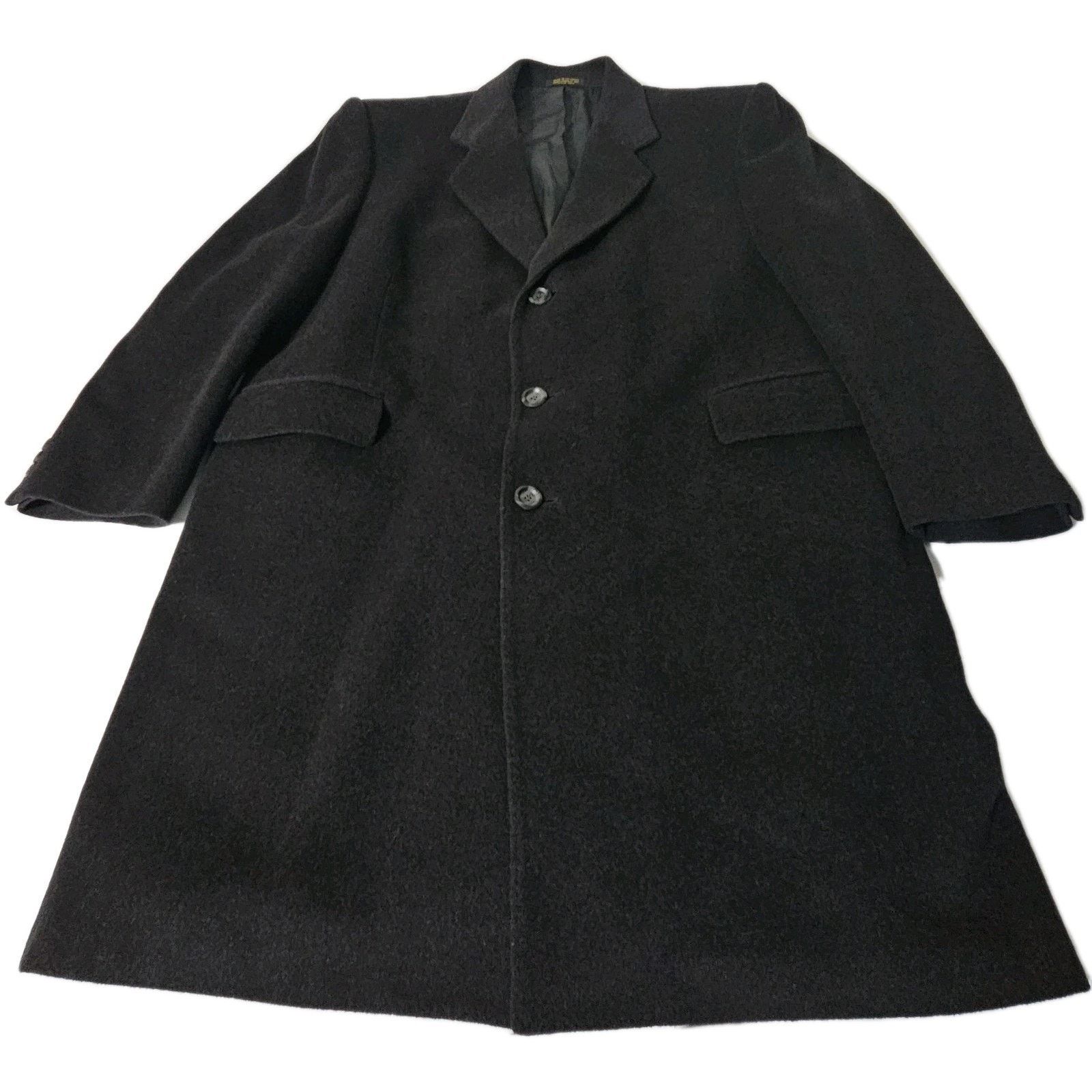 Di Bianco di Silver ITALY 50 Men's Cashmere Coat Topcoat Black 41L Size US M / EU 48-50 / 2 - 1 Thumbnail