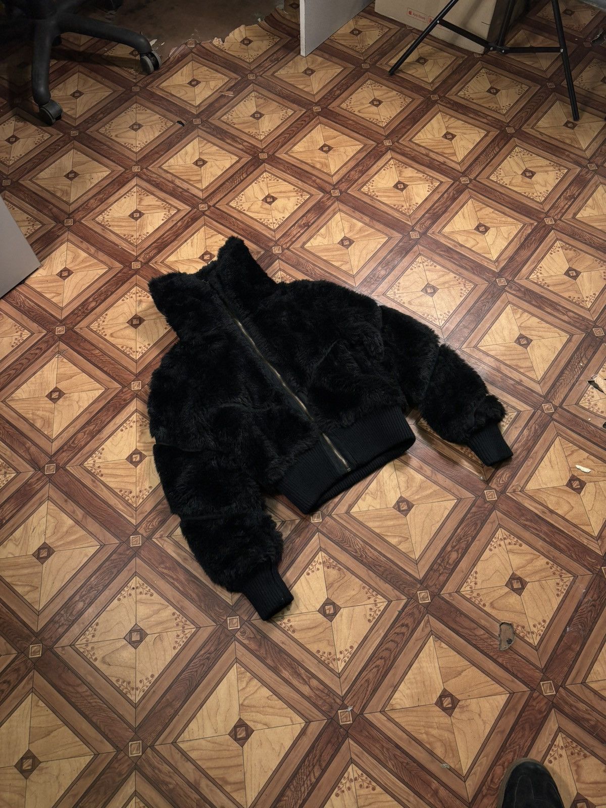 Vintage Cropped Vintage fluffy Faux Fur bomber jacket Size S / US 4 / IT 40 - 4 Thumbnail