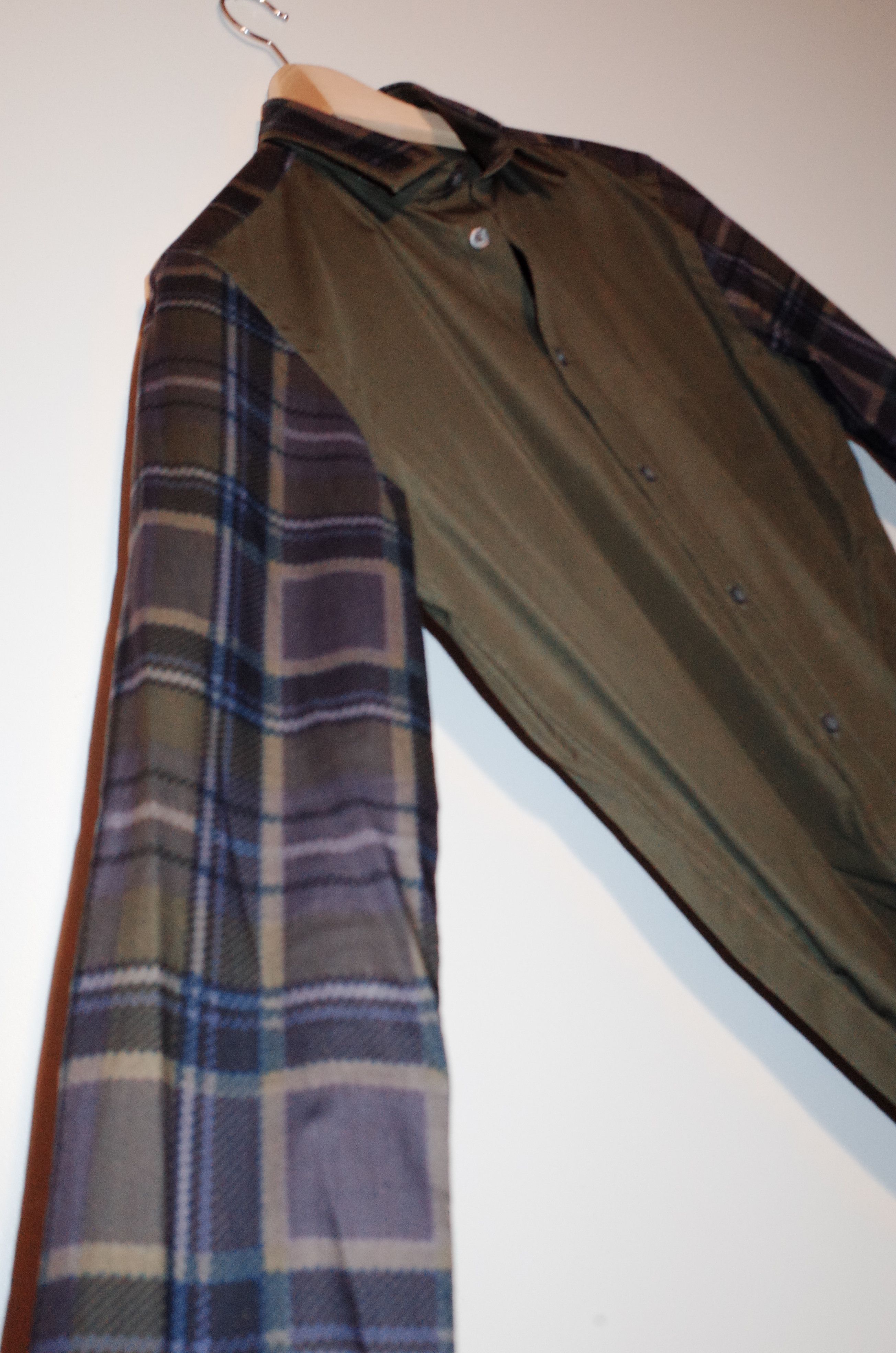Givenchy Givenchy Riccardo Tisci Olive Plaid insert dress shirt Size US S / EU 44-46 / 1 - 3 Thumbnail