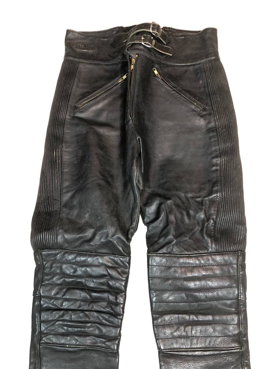 Leather ATLAS Vintage Rare Moto Biker Leather Pants Size US 31 - 2 Thumbnail