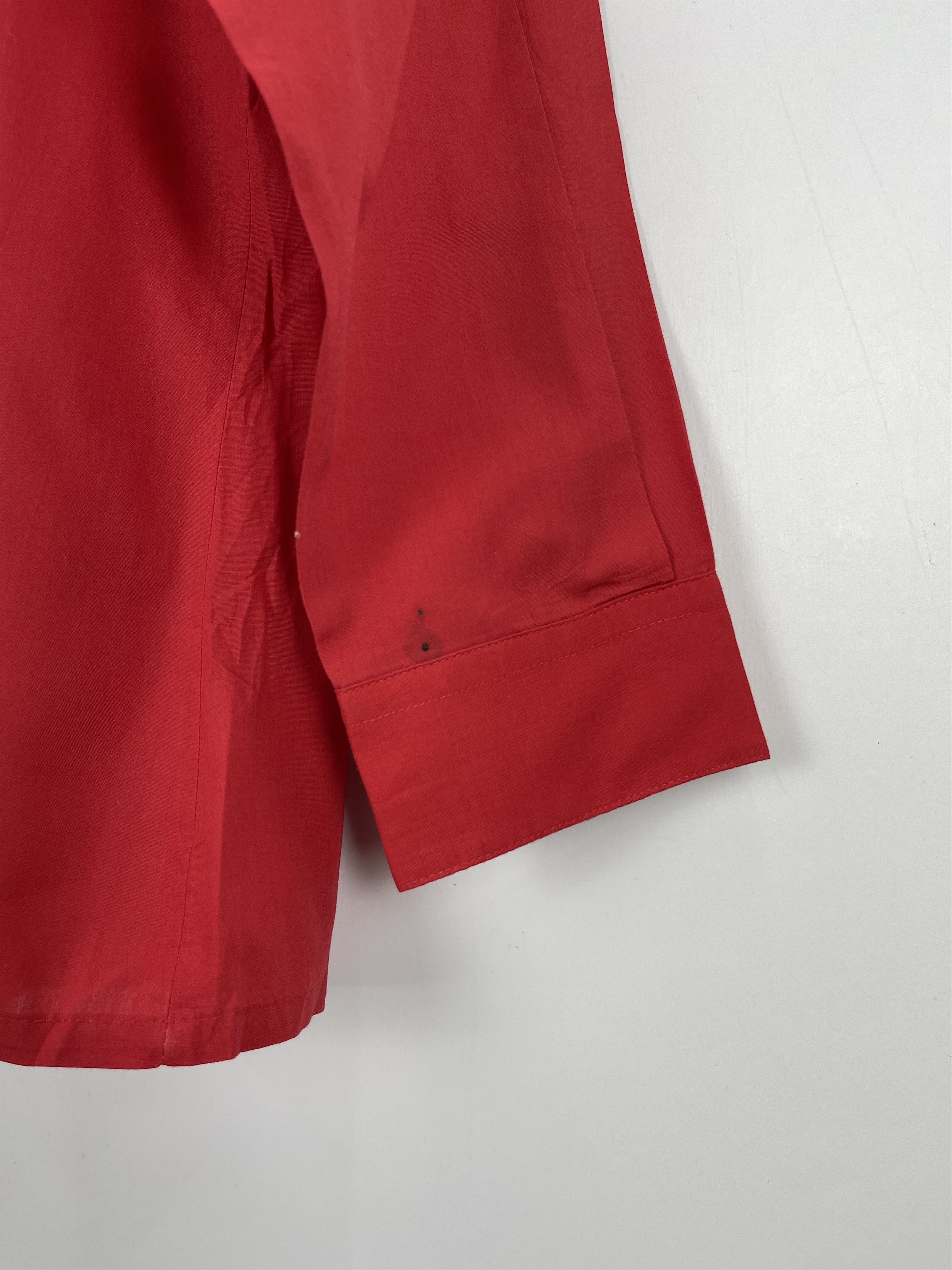 Vintage Vintage Perruzo Uomo Red Indian Style Plain Shirt TA0382 Size US M / EU 48-50 / 2 - 6 Thumbnail