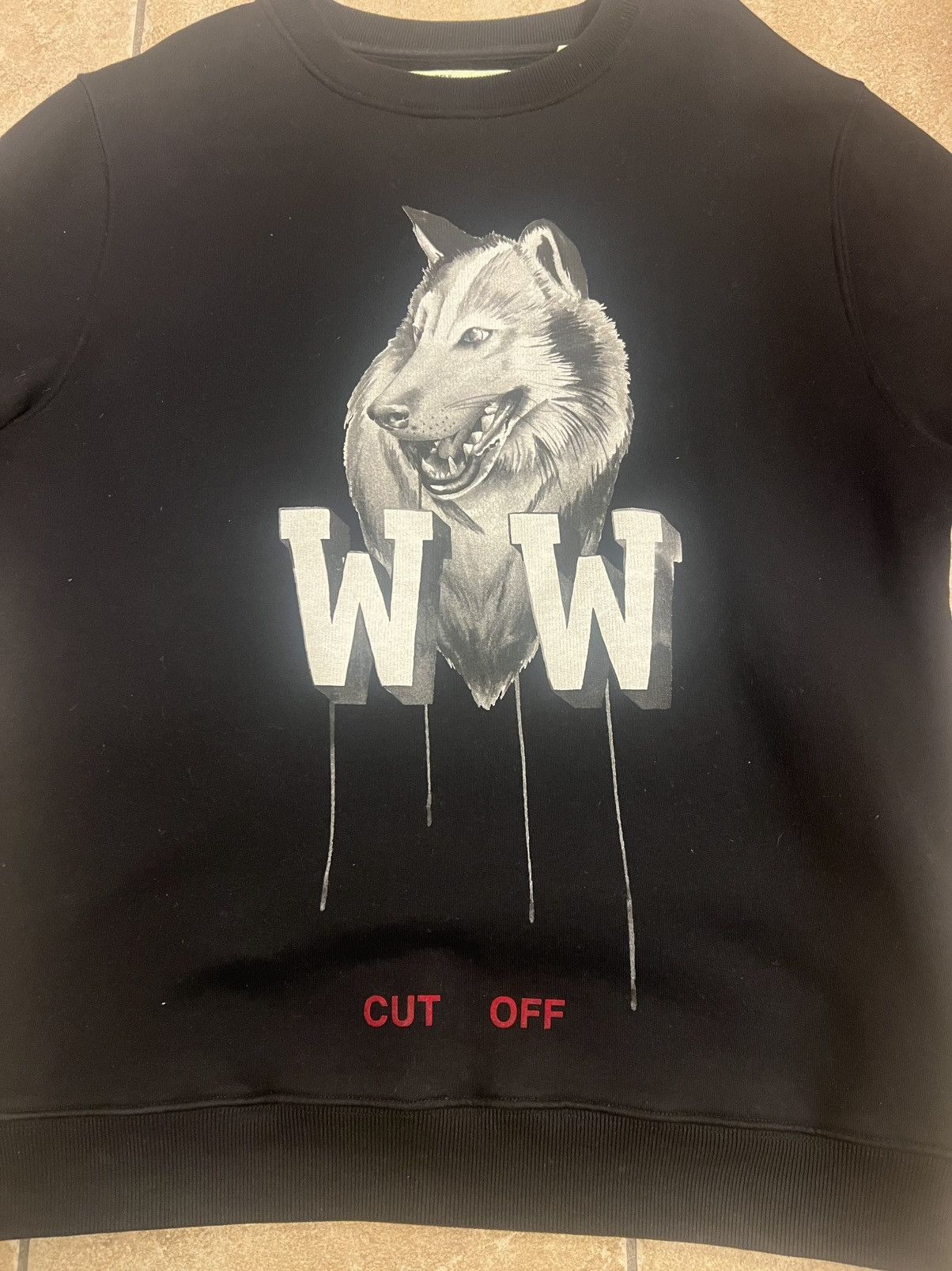 Off-White Off White Othelo’s Wolf Print Crewneck Sweatshirt Black Size US S / EU 44-46 / 1 - 2 Thumbnail