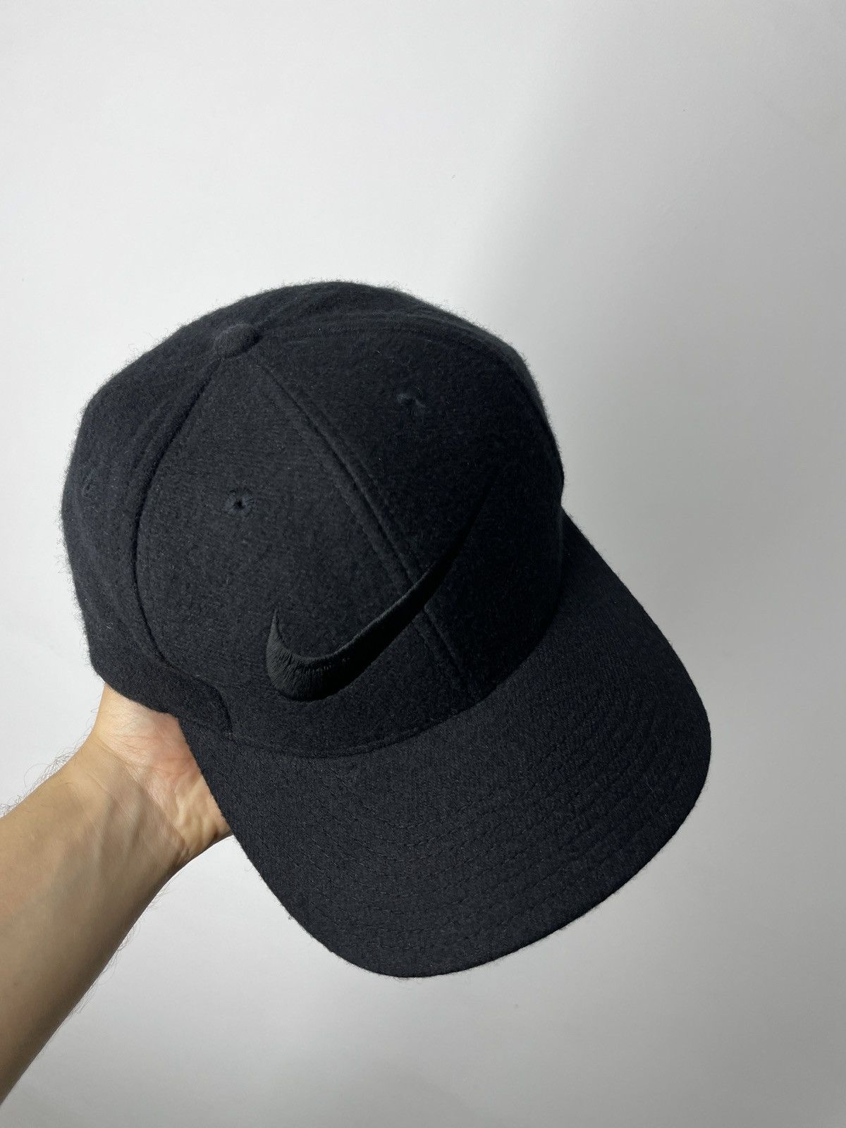 Nike Vintage 90s Big Embroidered Swoosh Wool Hat Rare Cap Size ONE SIZE - 5 Thumbnail