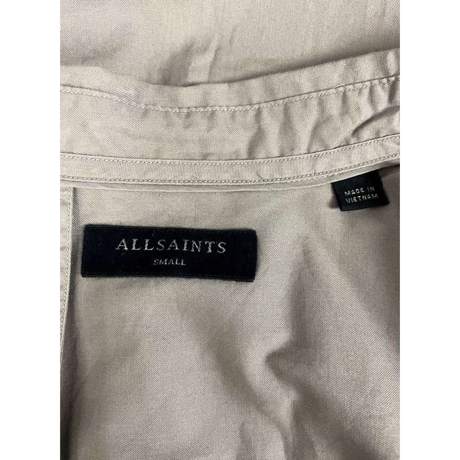 Allsaints AllSaints Mens Shirt S Gray Short Sleeve Button-Up Casual Shirt Size US S / EU 44-46 / 1 - 3 Thumbnail