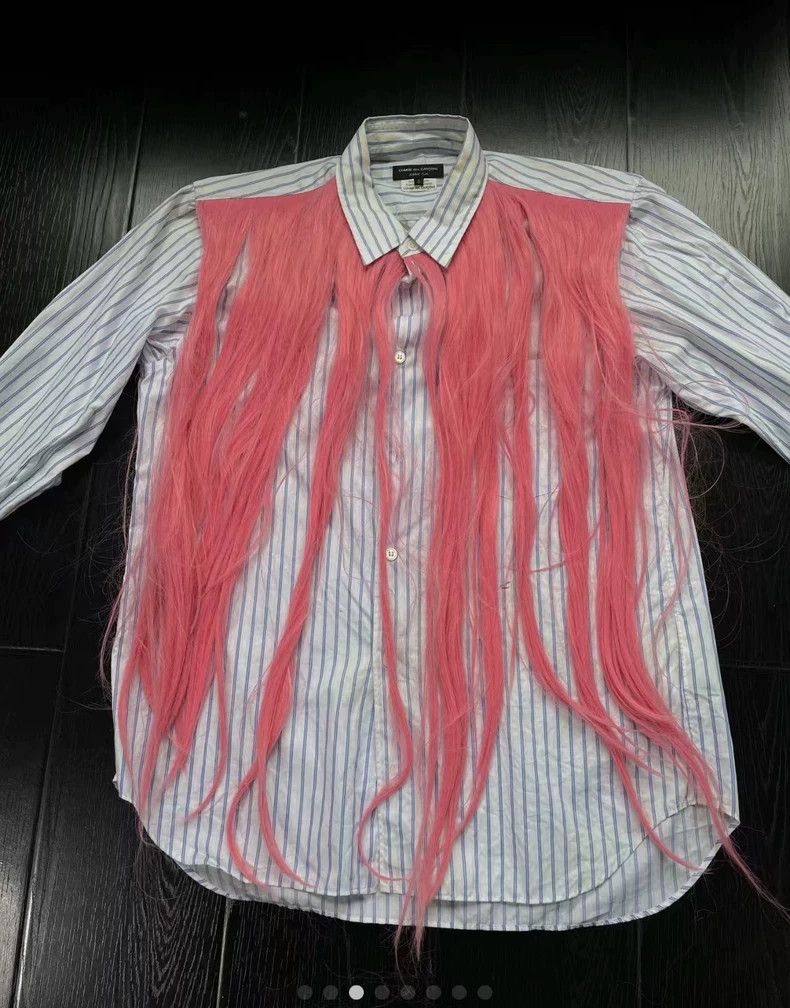 Comme des Garcons Comme Des Garcons CDG Pink Hair Wig Shirt Size US S / EU 44-46 / 1 - 1 Thumbnail