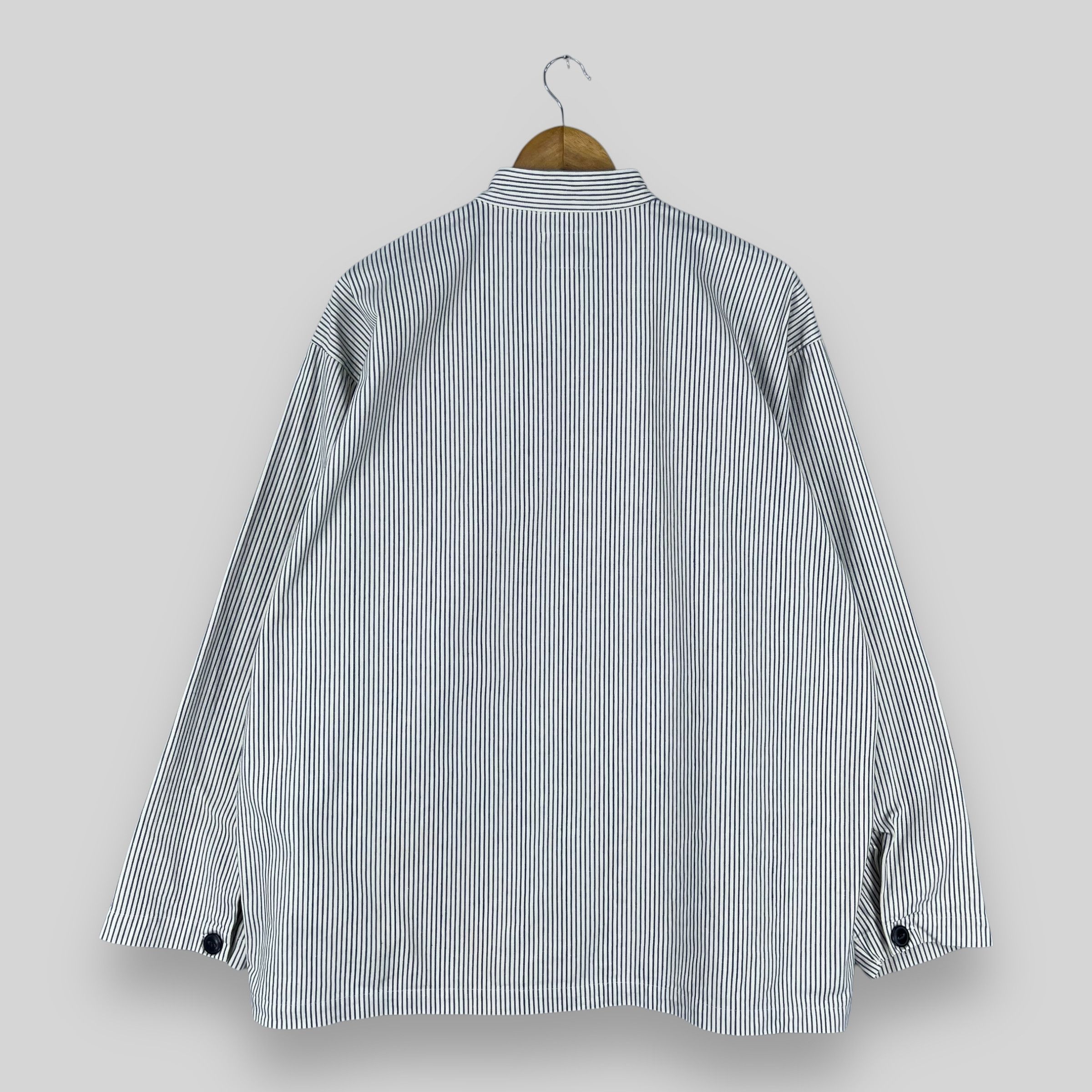 Japanese Brand Vintage DOWNINGS Stand Collar Hickory Workers Jacket Size US L / EU 52-54 / 3 - 7 Thumbnail