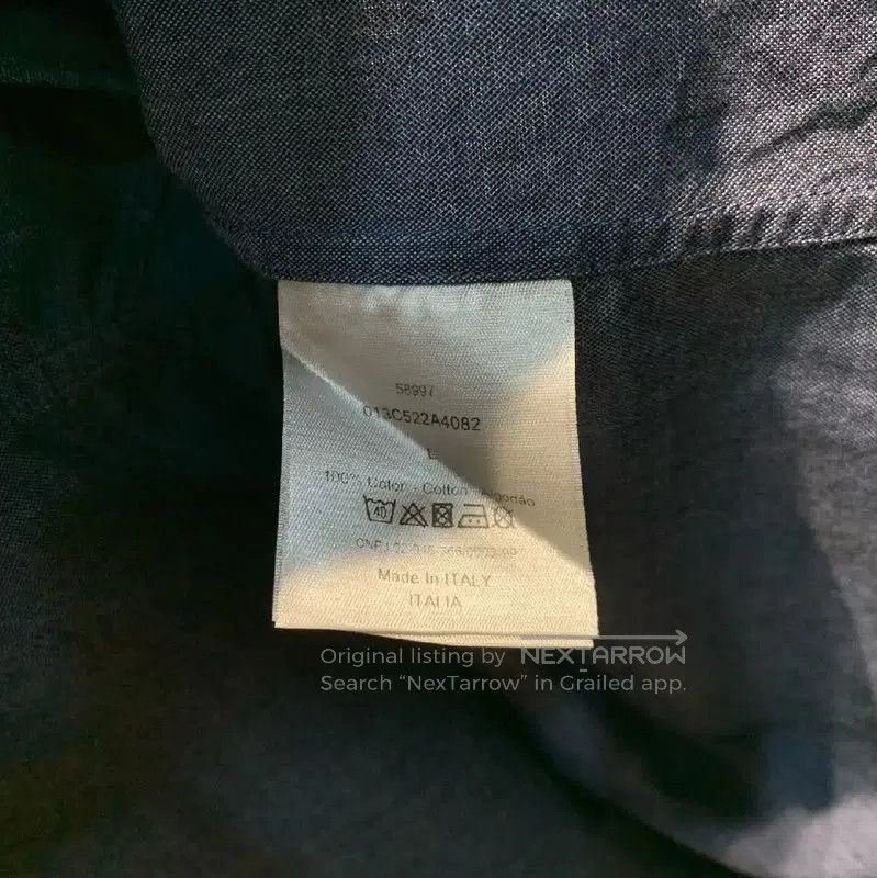Dior Dior Blue Cotton Long Sleeve Shirt . Size US L / EU 52-54 / 3 - 7 Thumbnail
