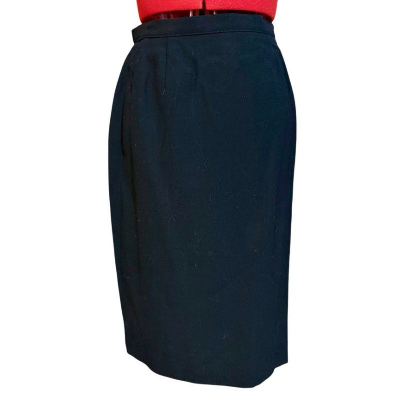 Karl Lagerfeld Karl Lagerfeld VTG Wool Black Pencil Skirt - IT 42 (US 10) Size 28" / US 6 / IT 42 - 1 Thumbnail