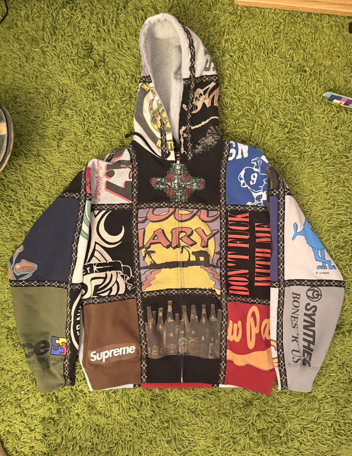 Number (N)ine × Supreme Supreme Number Nine Patchwork Zip Up