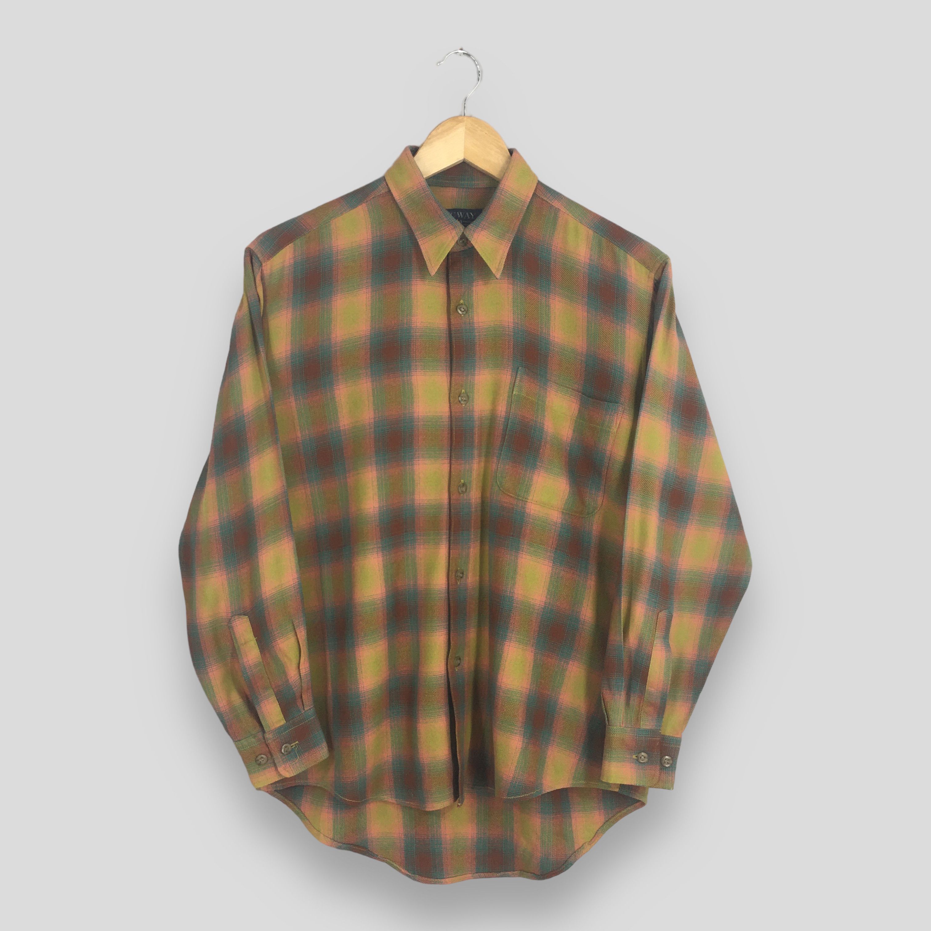 Flannel × Vintage 1980s Plaid Shadow Tartan Checkered Flannel Shirt Medium Size US M / EU 48-50 / 2 - 1 Thumbnail