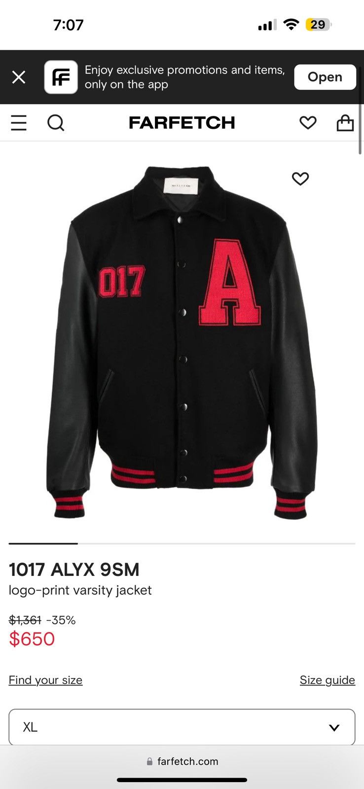 1017 ALYX 9SM × Alyx 1017 ALYX 9SM logo-print varsity jacket Size US XL / EU 56 / 4 - 7 Thumbnail
