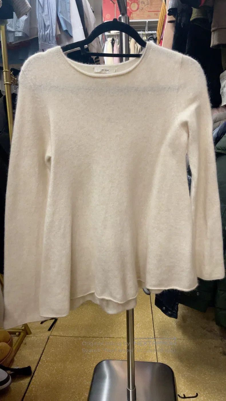 The Row The Row Off-white cashmere long-sleeve sweater Size L / US 10 / IT 46 - 1 Thumbnail