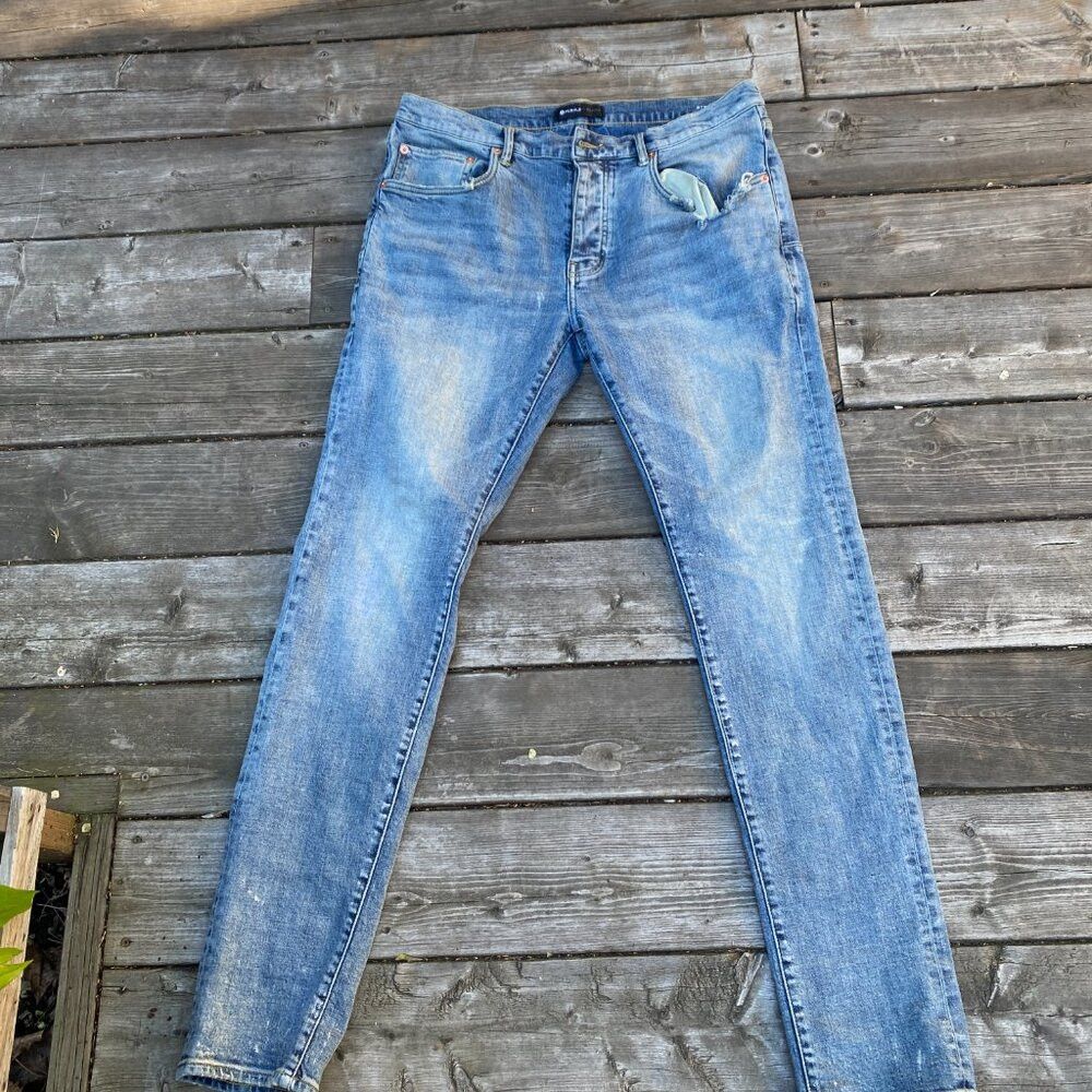 Purple Brand Purple Brand Designer Jeans Size 34 Style P001 Slim Fit Low Size US 34 / EU 50 - 4 Thumbnail