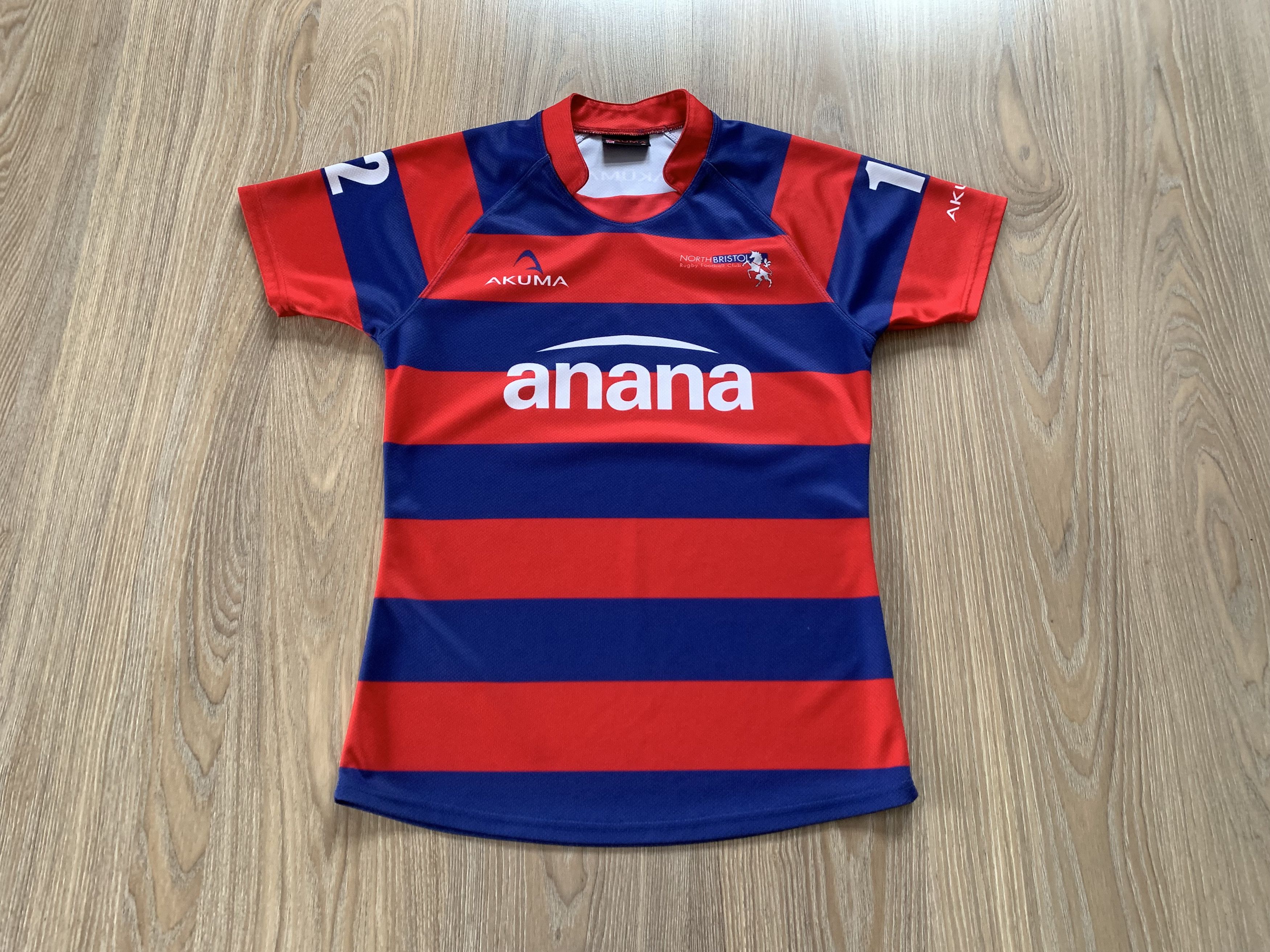 Sports Specialties Akuma North Bristol RFC Striped Rugby Jersey #12 Size US S / EU 44-46 / 1 - 2 Thumbnail