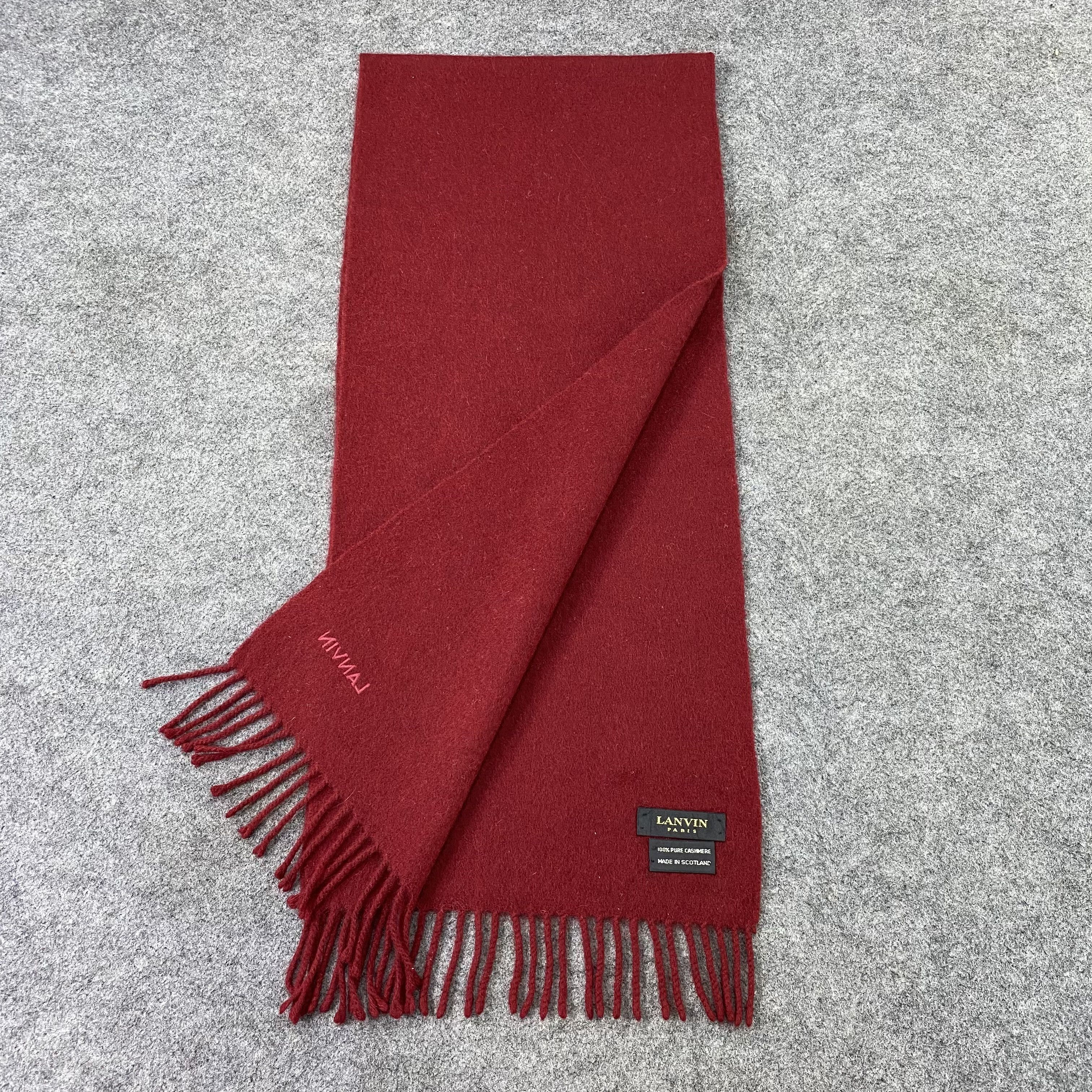 Lanvin Lanvin Cashmere Muffler / Scarf / Neckwear -T1510 Size ONE SIZE - 3 Thumbnail