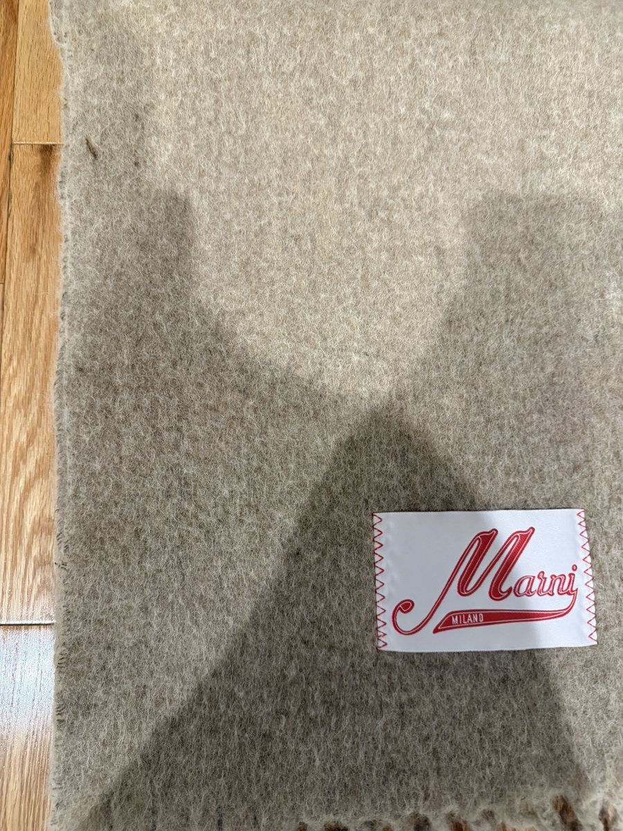 Marni Marni Beige Brushed Alpaca Scarf Size ONE SIZE - 6 Thumbnail