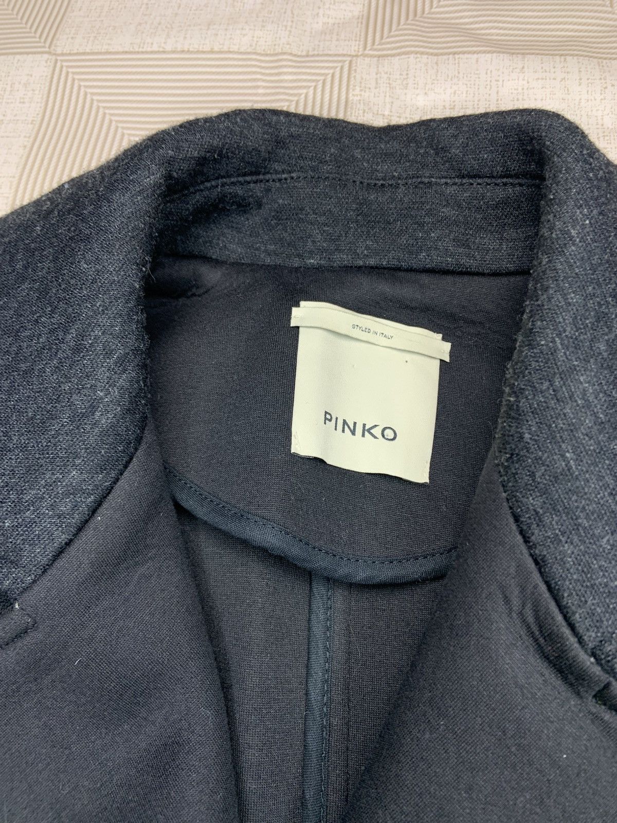 Pinko Pinko Women Gray Wool Full Zip Biker Jacket US 4 EU36 UK8 Size S / US 4 / IT 40 - 4 Thumbnail