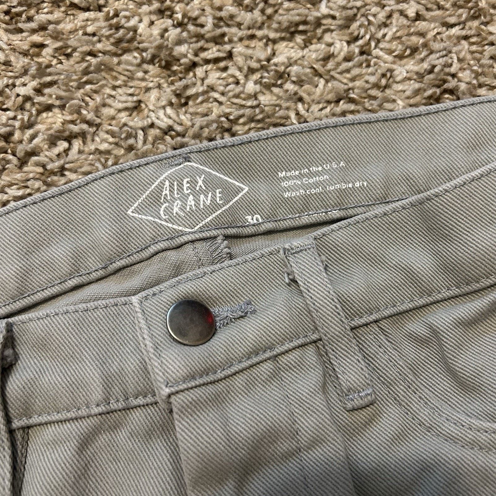 Alex Crane Alex Crane Button Fly Tapered Fit Jeans Made In USA 30x28 Size US 30 / EU 46 - 2 Thumbnail