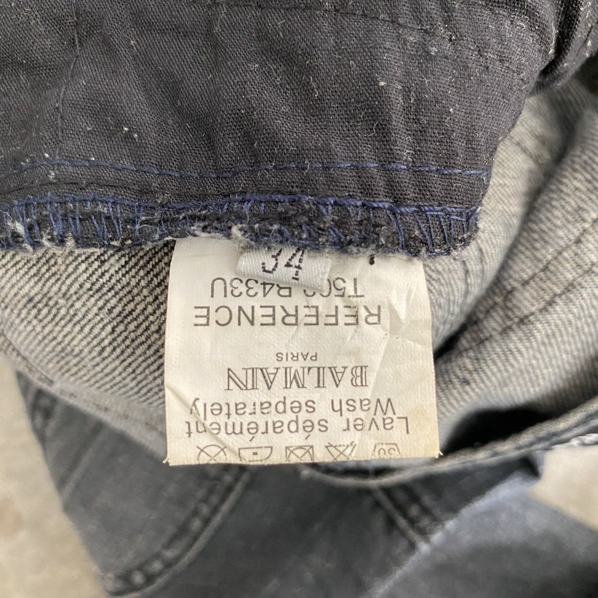 Balmain 2000’s Balmain Paris “Padded” Knee Biker Denim Jeans Size US 34 / EU 50 - 21 Thumbnail