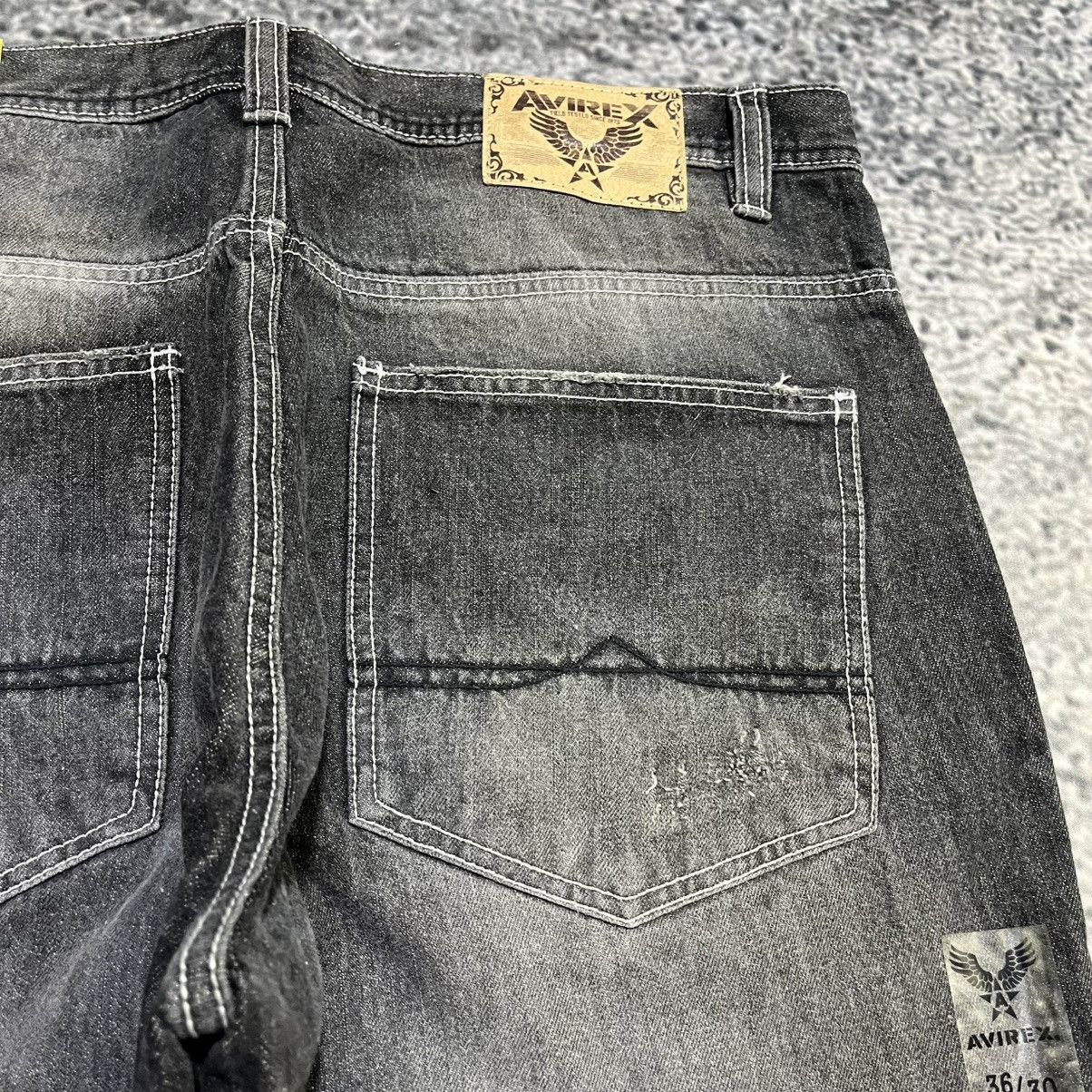Avirex VINTAGE Y2K AVIREX BAGGY WIDE LEG GRUNGE SKATER JEANS NEW Size US 36 / EU 52 - 5 Thumbnail