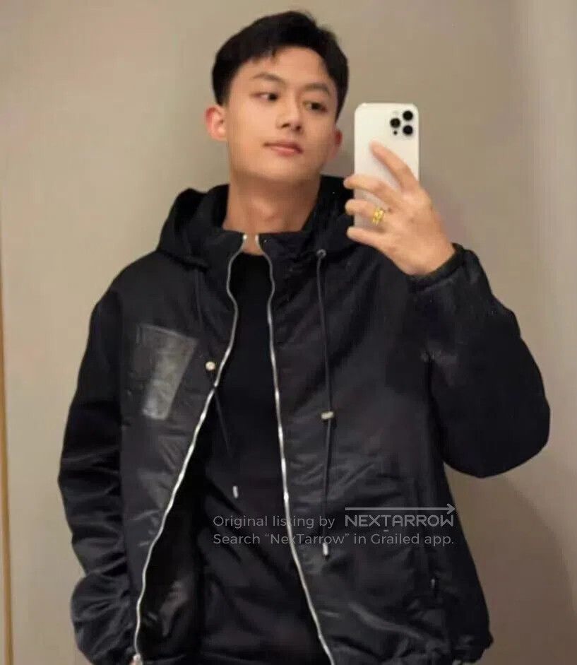 Loewe Loewe Black logo leather brand embossed hooded drawstring Size US S / EU 44-46 / 1 - 7 Thumbnail