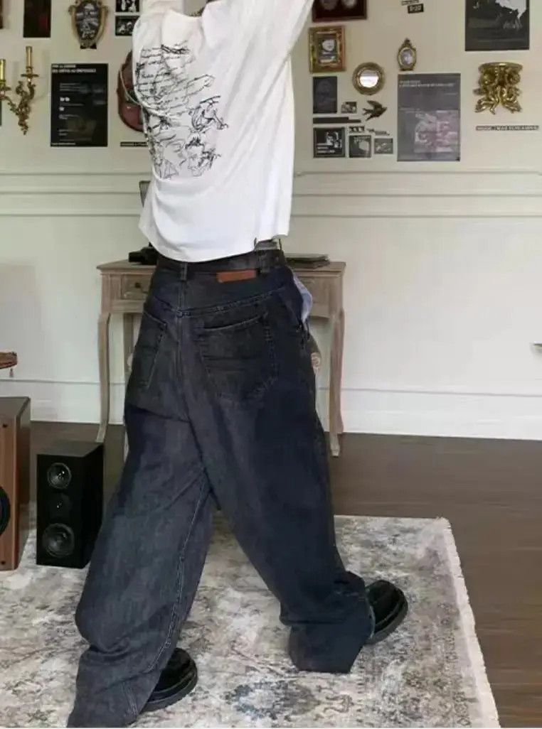 Japanese Brand Vintage comic lyrics printed washed fringed jeans Size US 32 / EU 48 - 6 Thumbnail