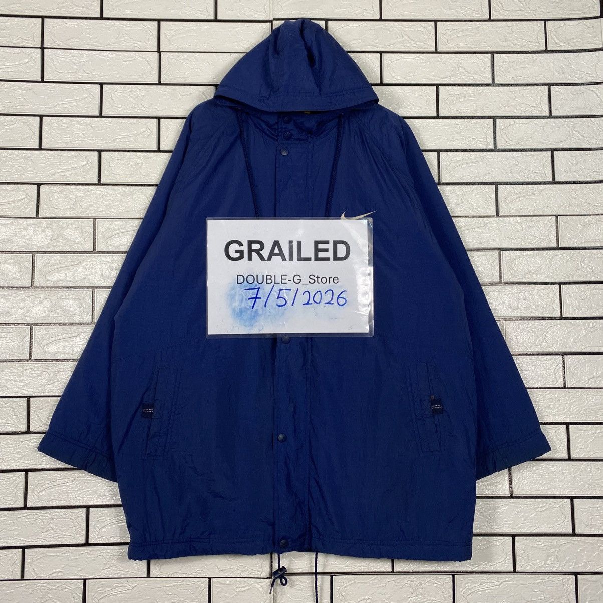 Nike 📌Vintage Nike Jacket Zipper Big Swoosh Blanket Size US L / EU 52-54 / 3 - 2 Thumbnail