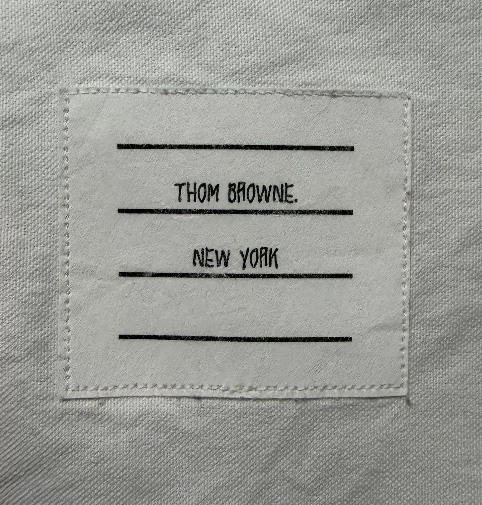 Thom Browne Thom Browne White Oxford Classic Double Logo Shirt 3 New Size US L / EU 52-54 / 3 - 5 Thumbnail